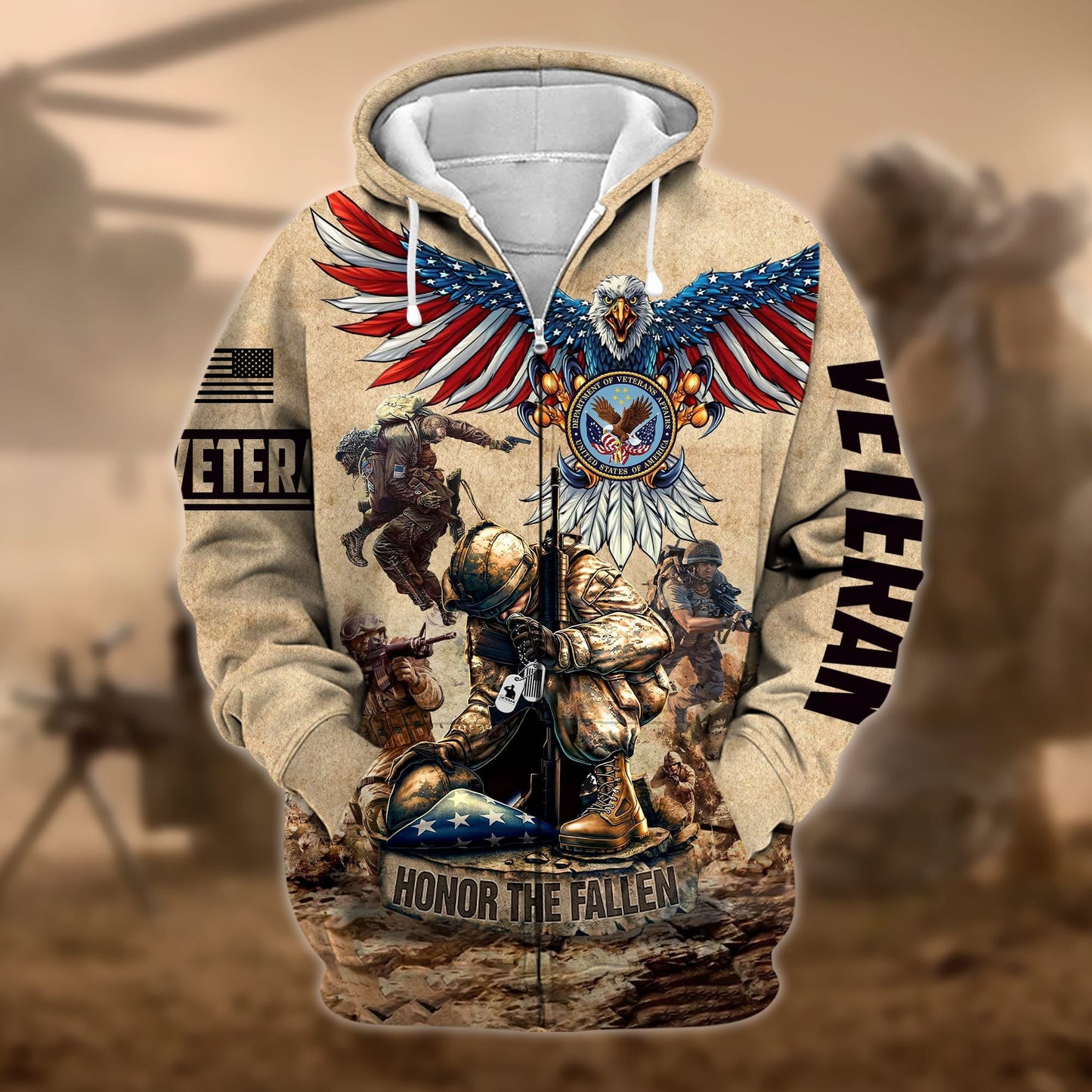 U.S. Veteran Zip Hoodie HB130905 | Patriotic Gift