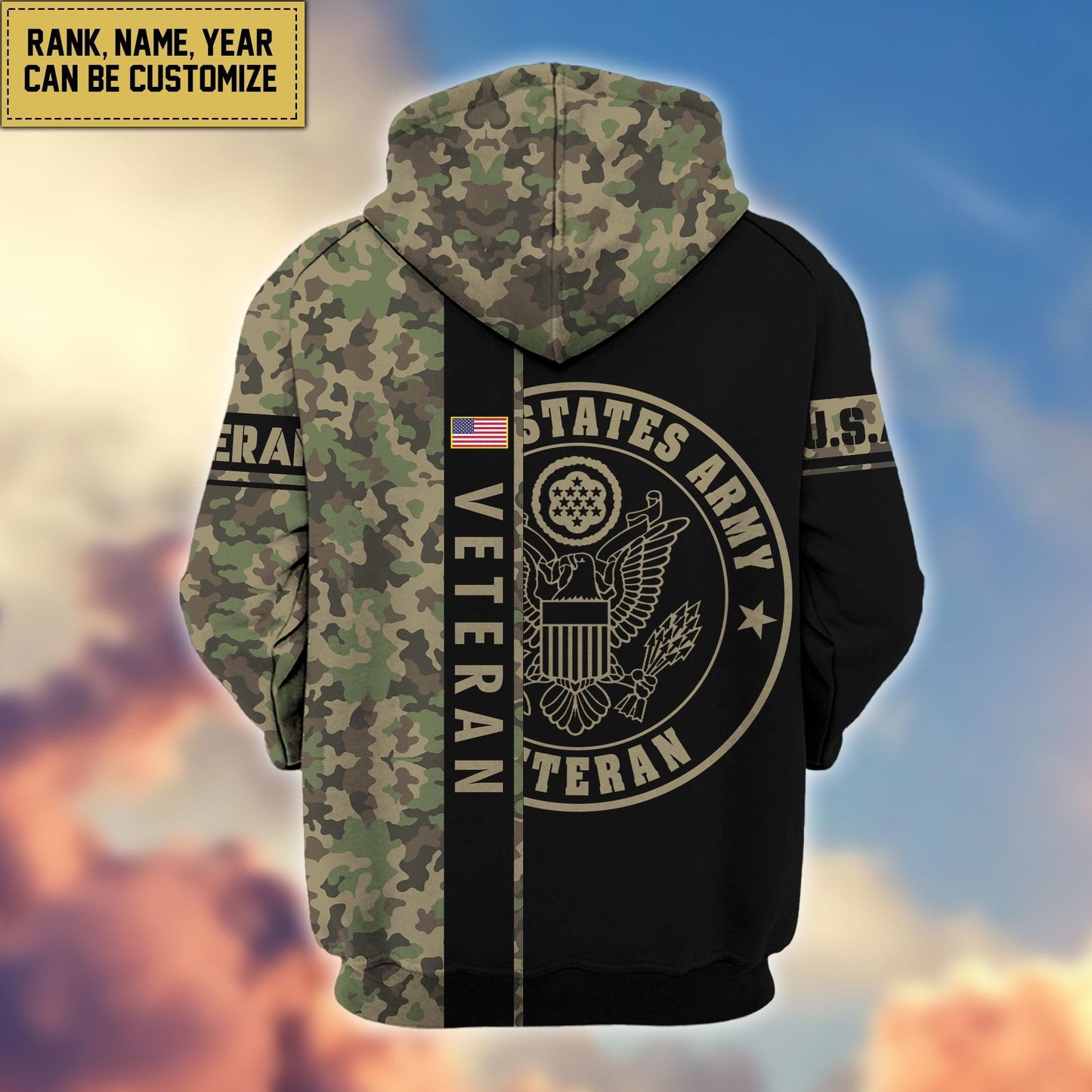 U.S. Veteran Zip Hoodie HB141203 | Patriotic Gift