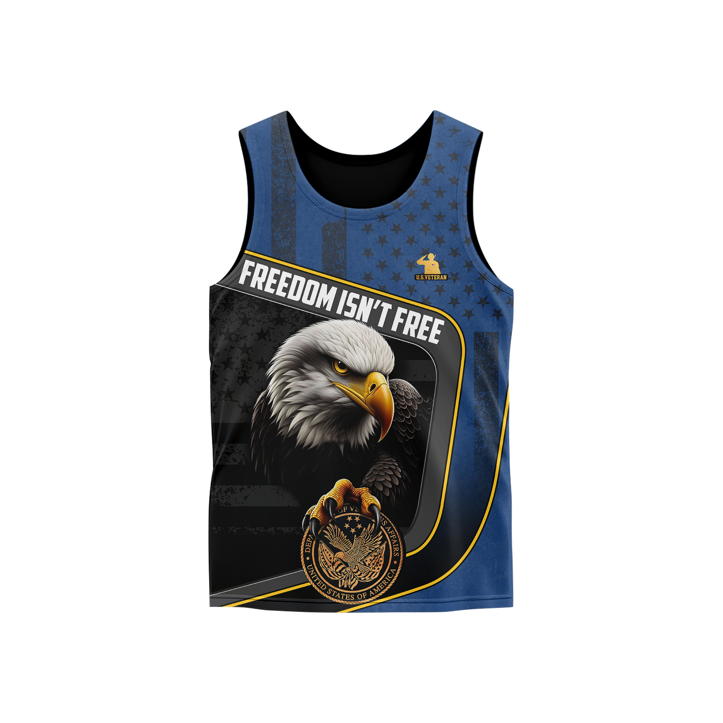 U.S. Veteran Hoodie – Freedom Isn’t Free, Bald Eagle and Military Seal Patriotic Zip Up