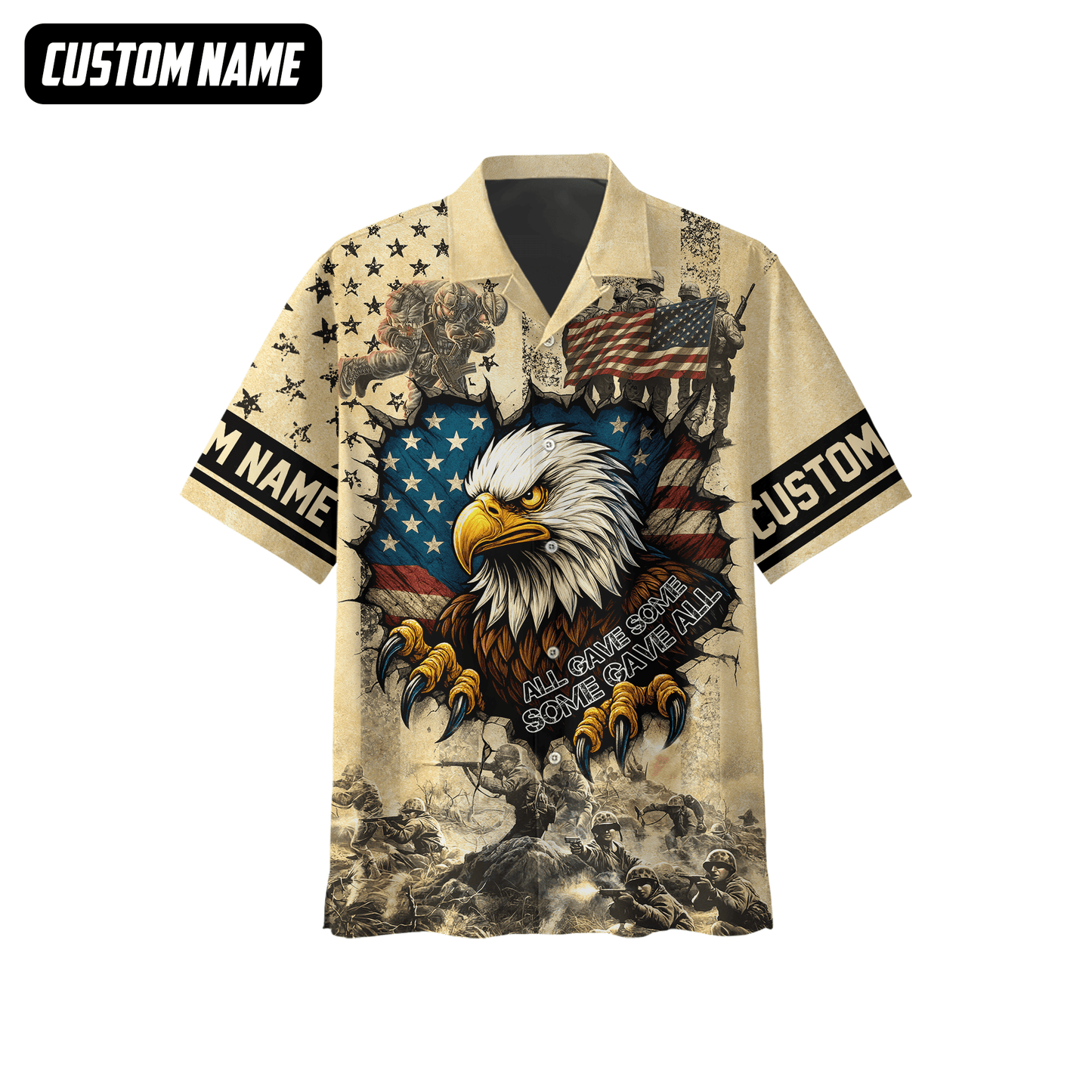 U.S. Veteran Hoodie – All Gave Some Some Gave All, Eagle with American Flag Zip Up