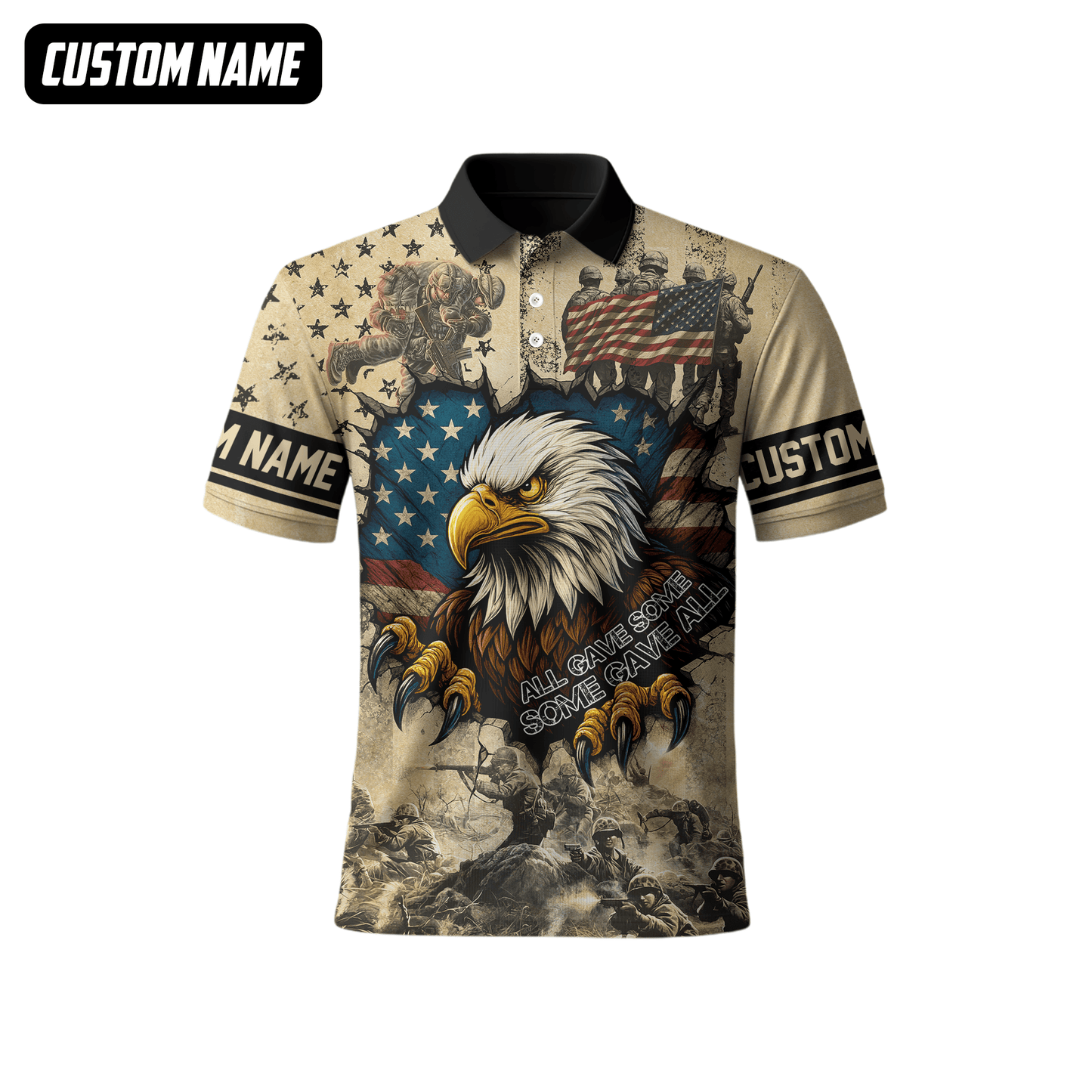U.S. Veteran Hoodie – All Gave Some Some Gave All, Eagle with American Flag Zip Up
