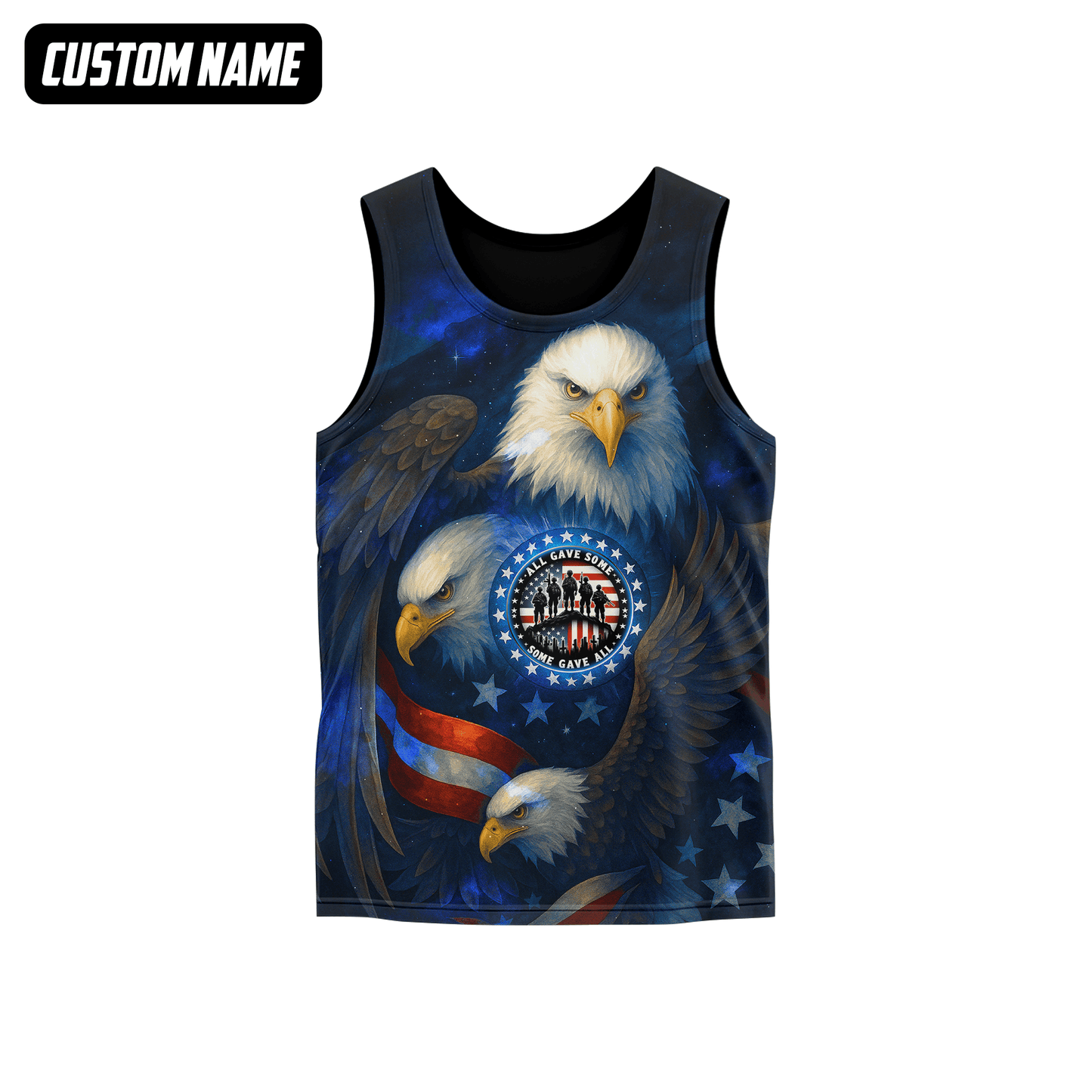 U.S. Veteran Hoodie – All Gave Some Some Gave All, Patriotic Eagle and Flag Design