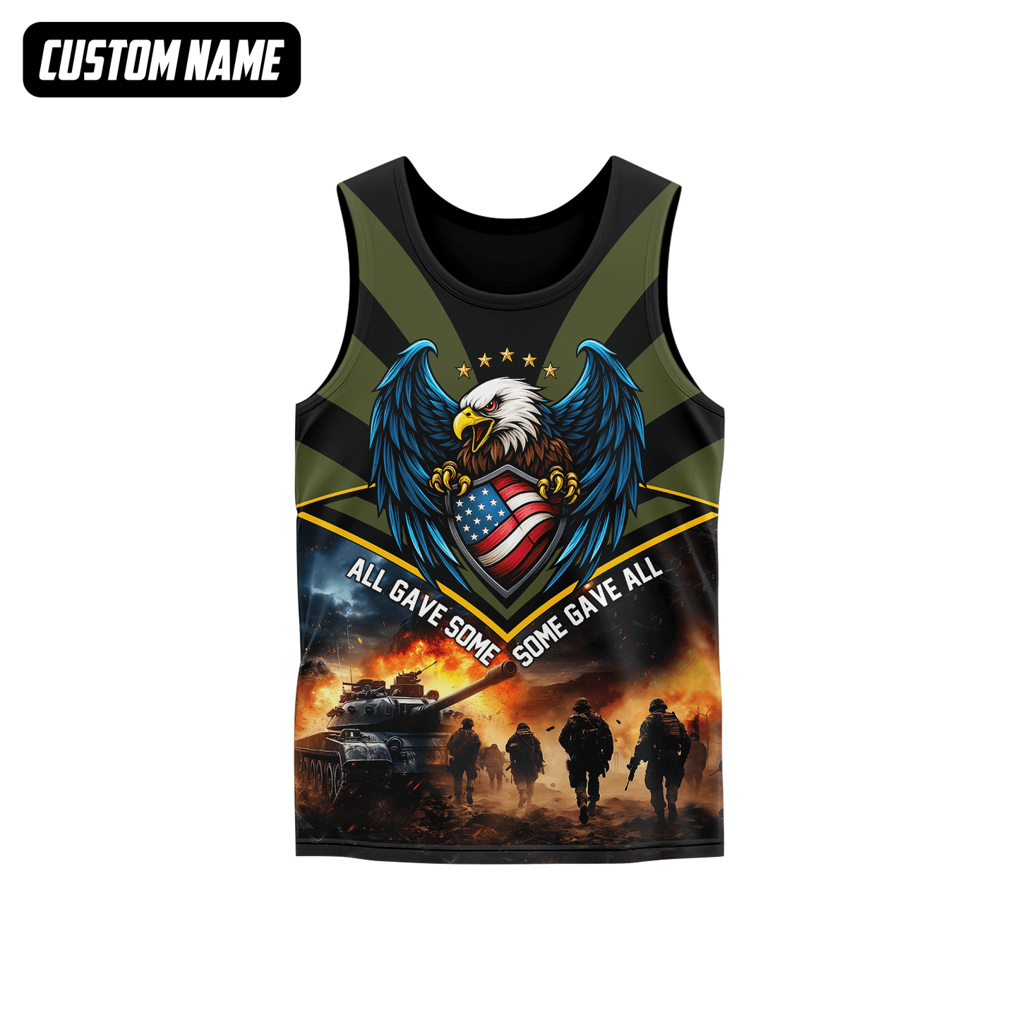 U.S. Veteran Hoodie – All Gave Some Some Gave All, Eagle with Flag Shield Zip Up