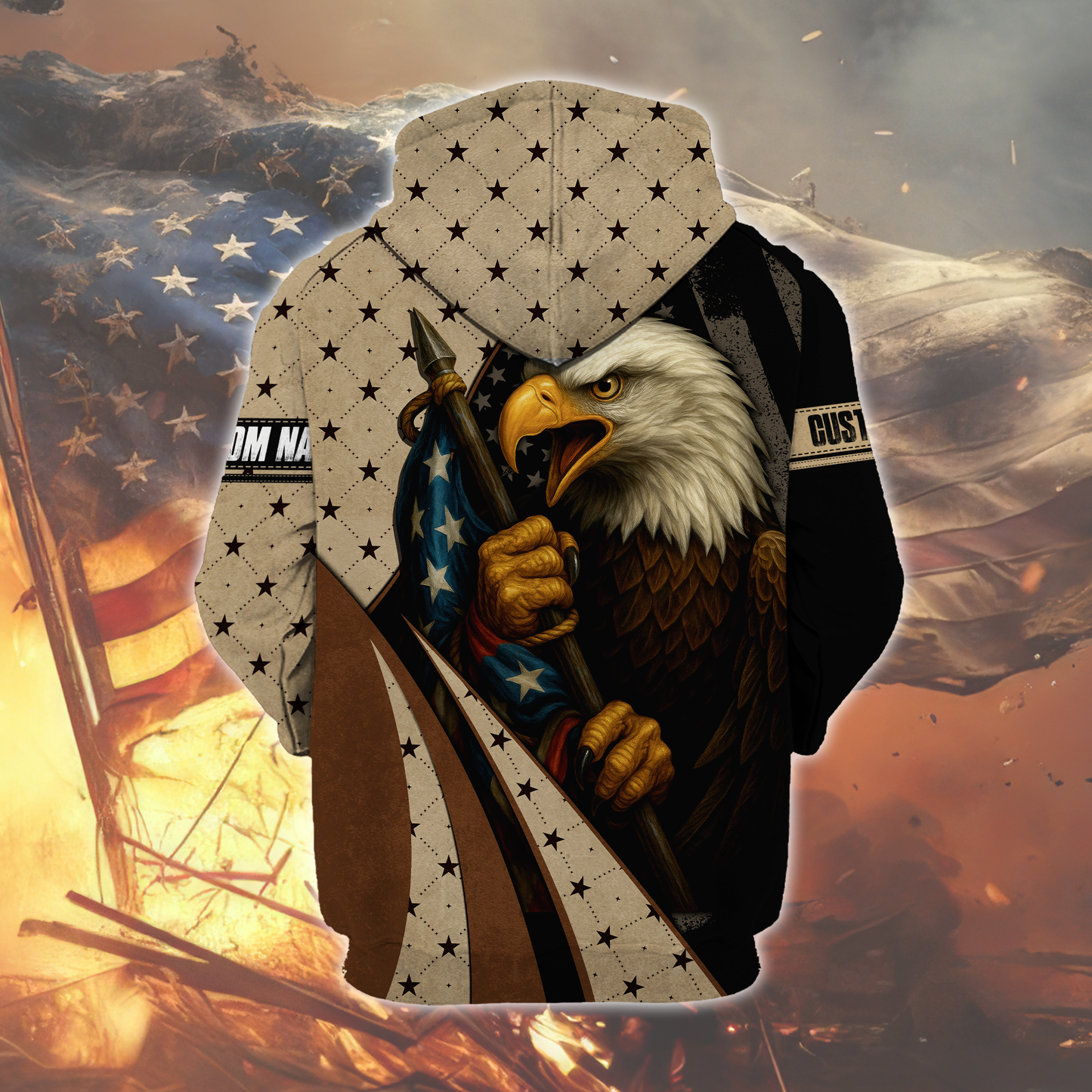 U.S. Veteran Eagle Zip Hoodie | Patriotic Gift