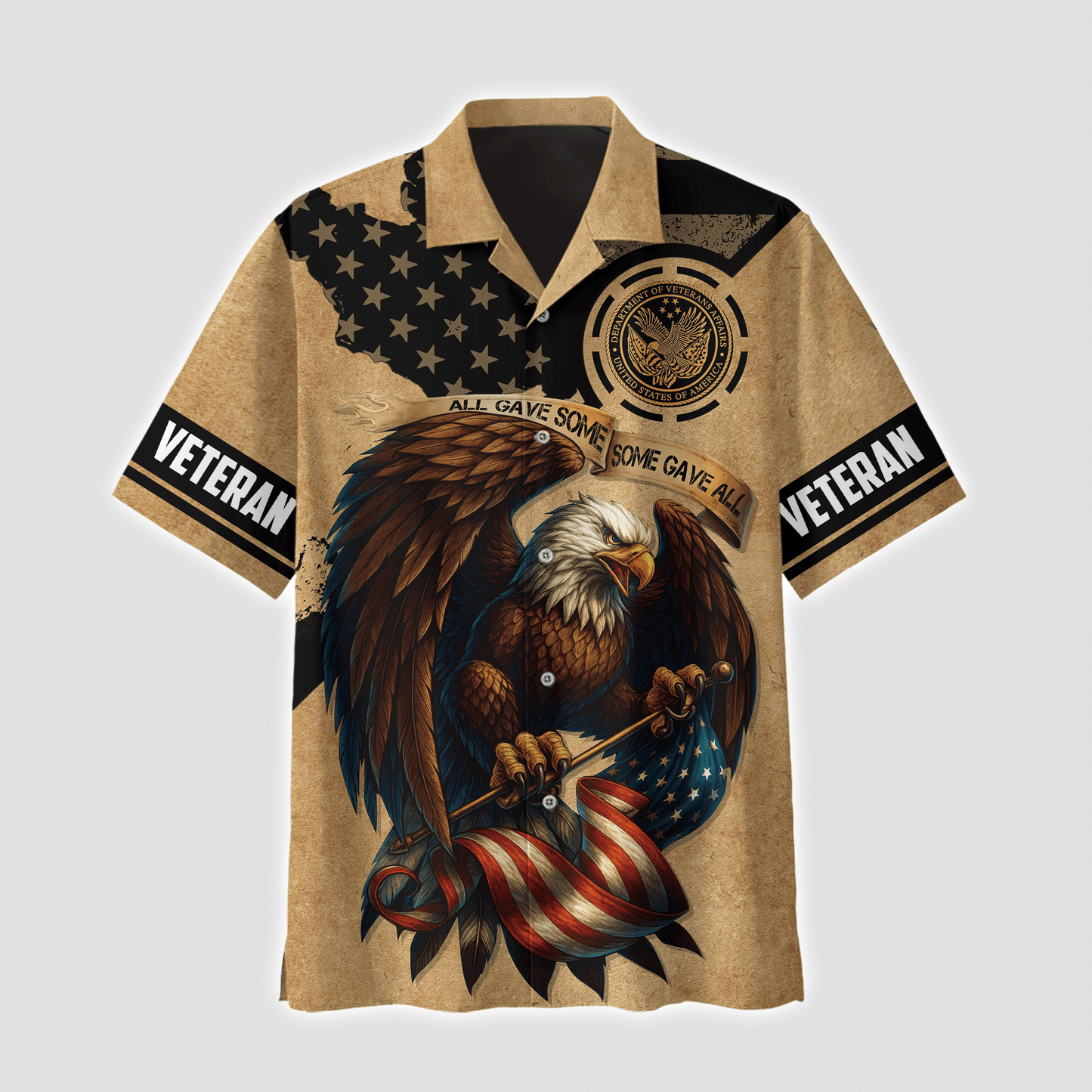 U.S. Veteran Eagle Hoodie – All Gave Some Some Gave All, Patriotic American Flag Zip Up