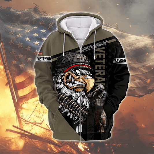 U.S. Coast Guard Eagle Hoodie VET31104 | Patriotic Gift