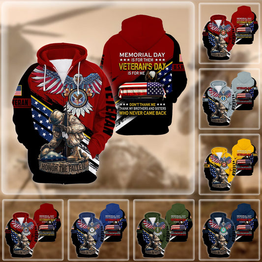 U.S. Veteran Zip Hoodie HA261002 | Patriotic Gift