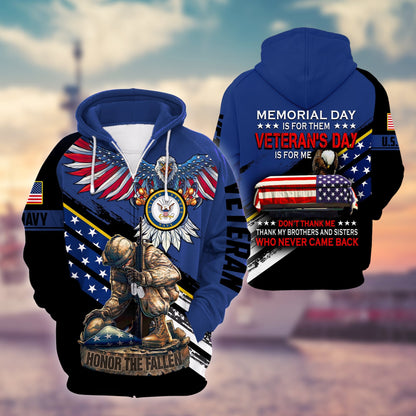 U.S. Veteran Zip Hoodie HA261002 | Patriotic Gift