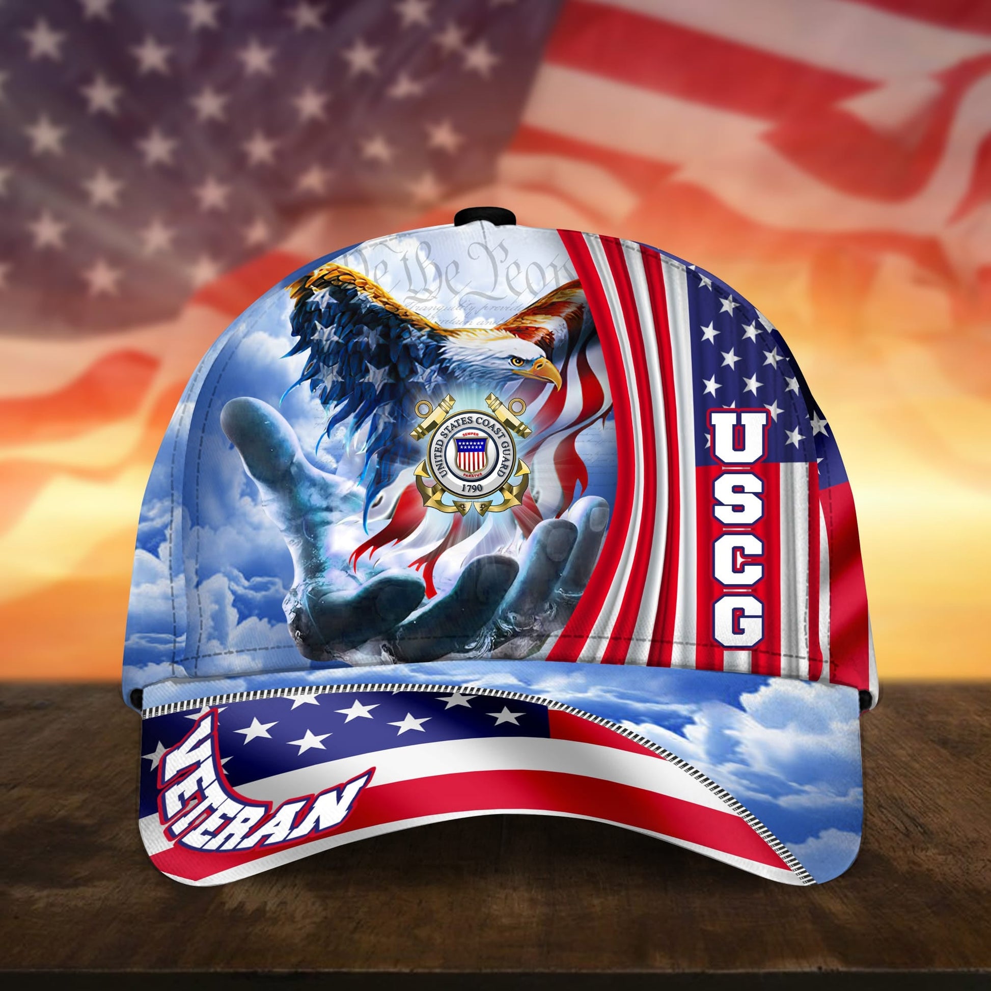 Premium American Pride U.S. Veterans Cap dabc240502 | Veteran Gift