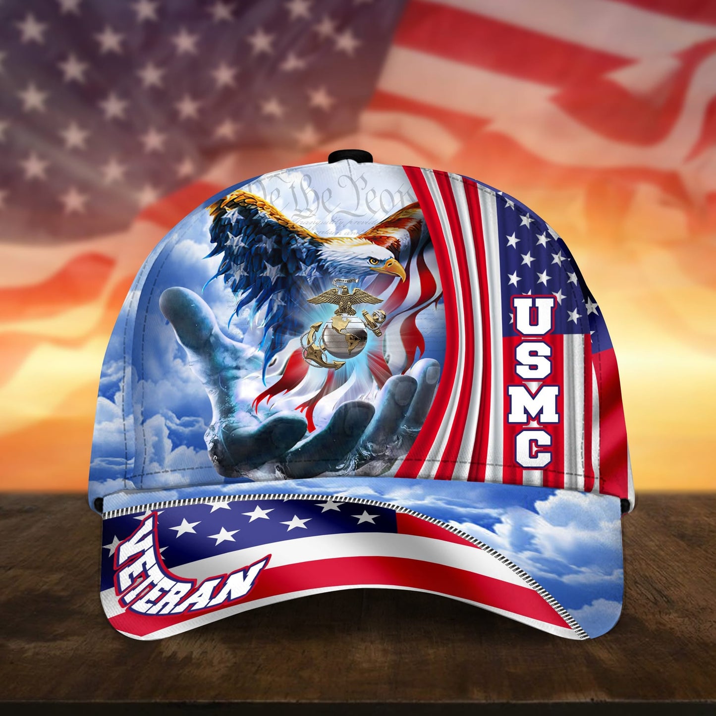 Premium American Pride U.S. Veterans Cap dabc240502 | Veteran Gift