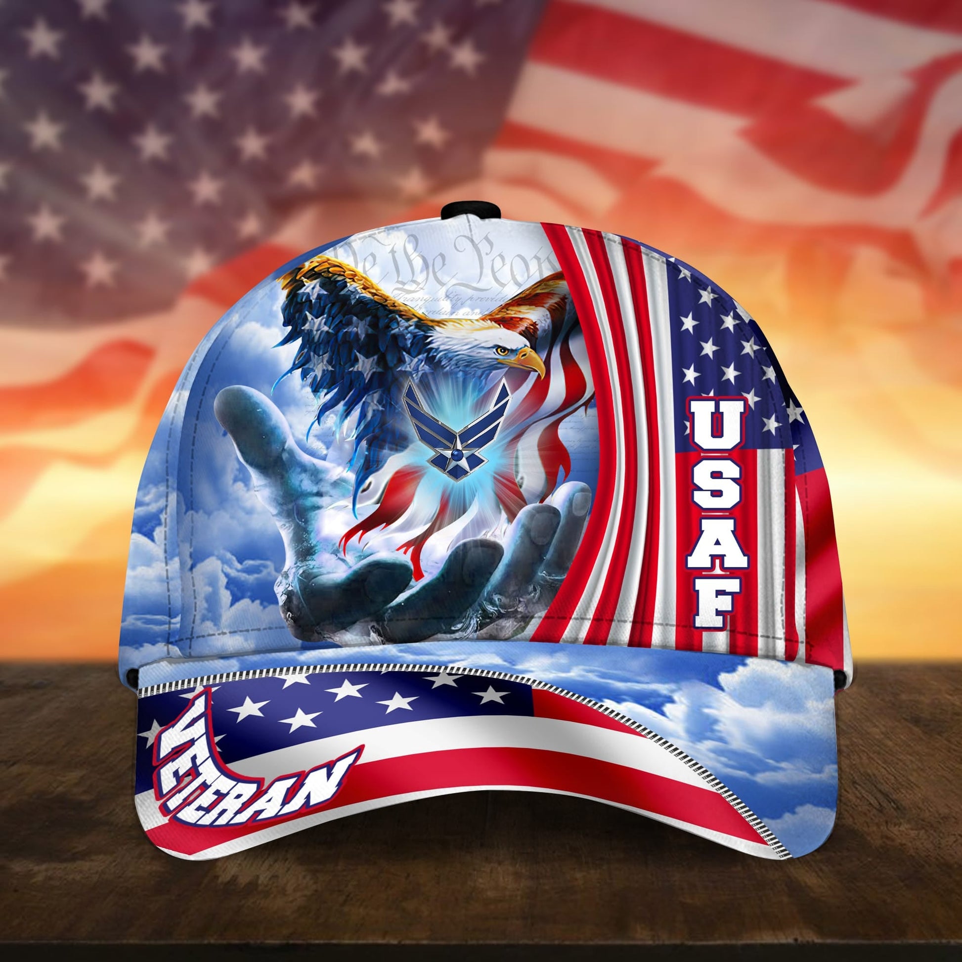 Premium American Pride U.S. Veterans Cap dabc240502 | Veteran Gift