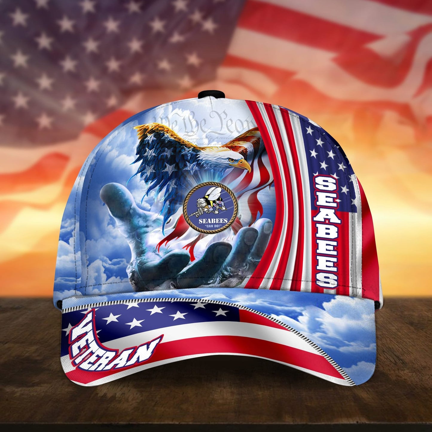 Premium American Pride U.S. Veterans Cap dabc240502 | Veteran Gift