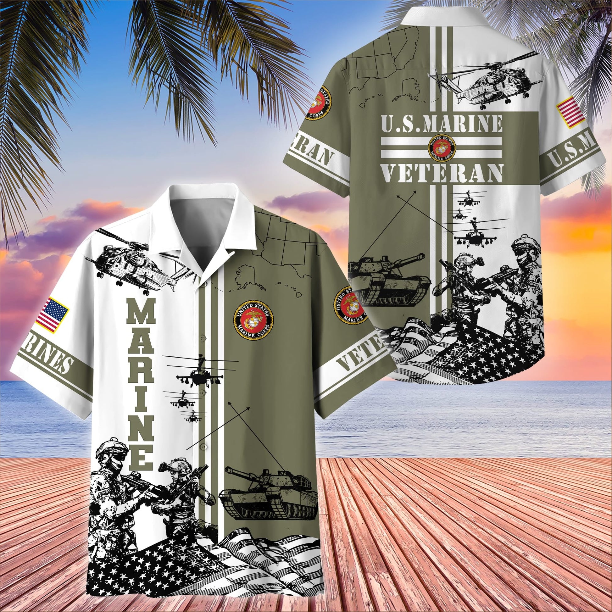 U.S. Veteran Hawaiian Shirt dabc020603 | Patriotic Gift