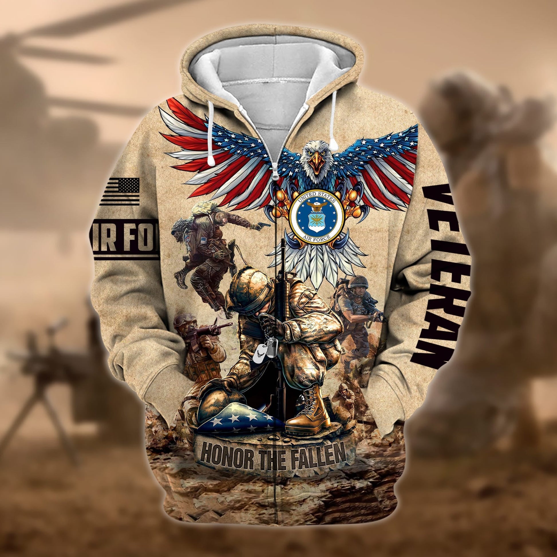 U.S. Veteran Zip Hoodie HB130905 | Patriotic Gift