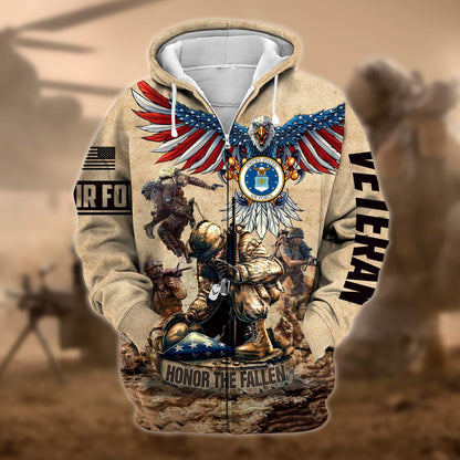 U.S. Veteran Zip Hoodie HB130905 | Patriotic Gift