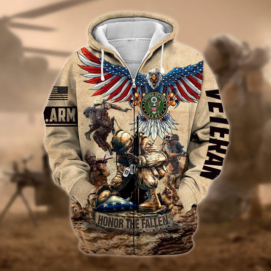 U.S. Veteran Zip Hoodie HB130905 | Patriotic Gift