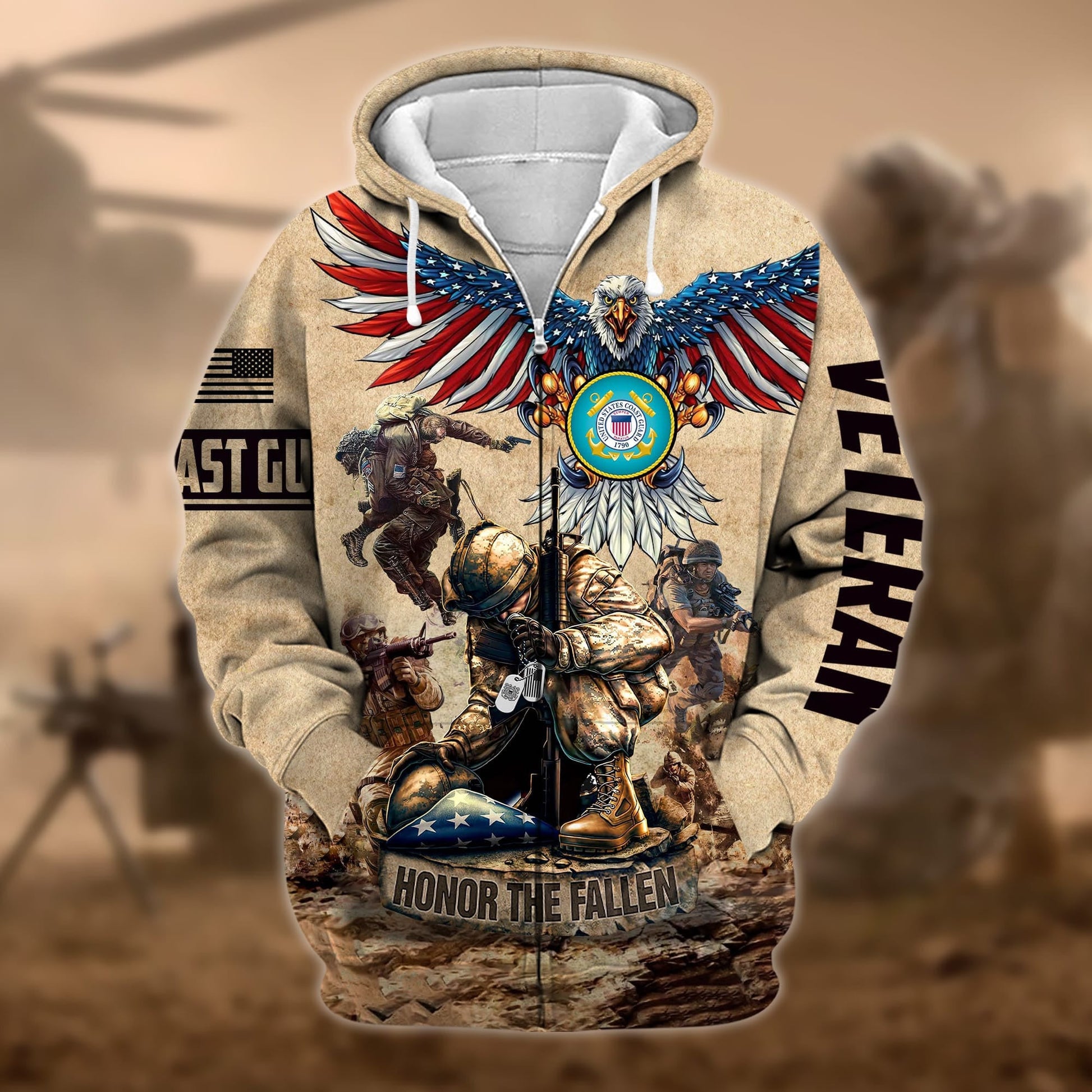 U.S. Veteran Zip Hoodie HB130905 | Patriotic Gift