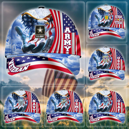 Premium American Pride U.S. Veterans Cap dabc240502 | Veteran Gift