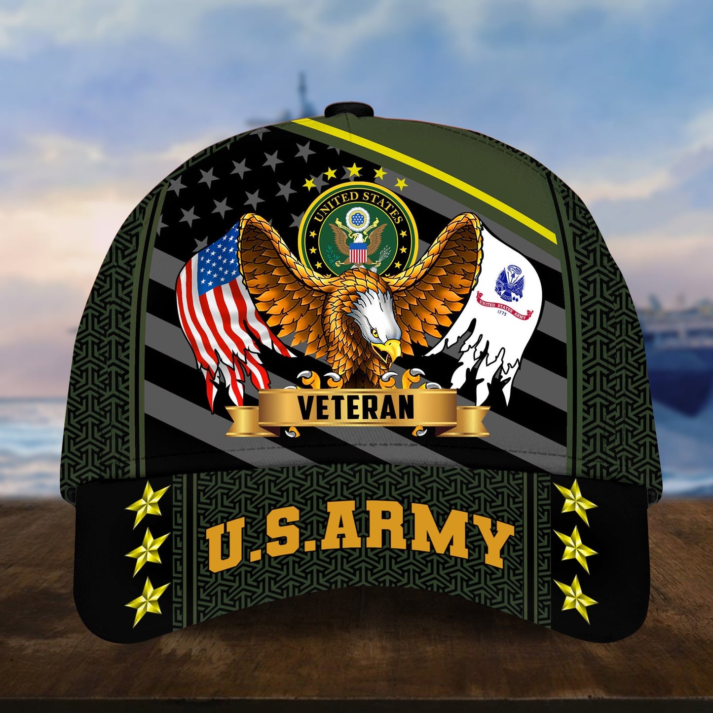 Premium Eagle U.S. Veterans Cap huda200703 | Veteran Gift