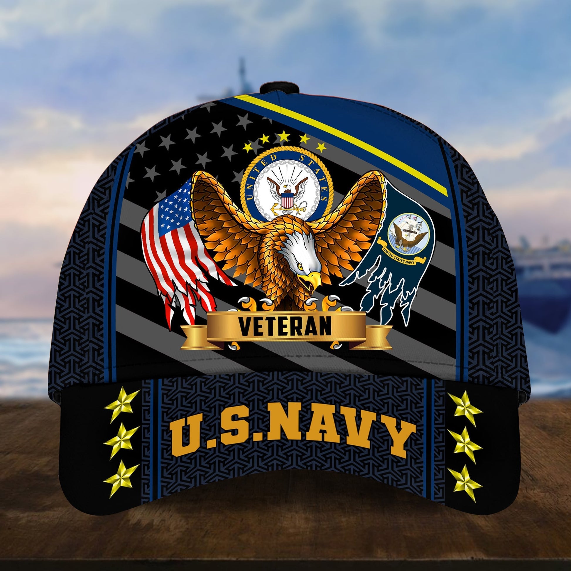 Premium Eagle U.S. Veterans Cap huda200703 | Veteran Gift