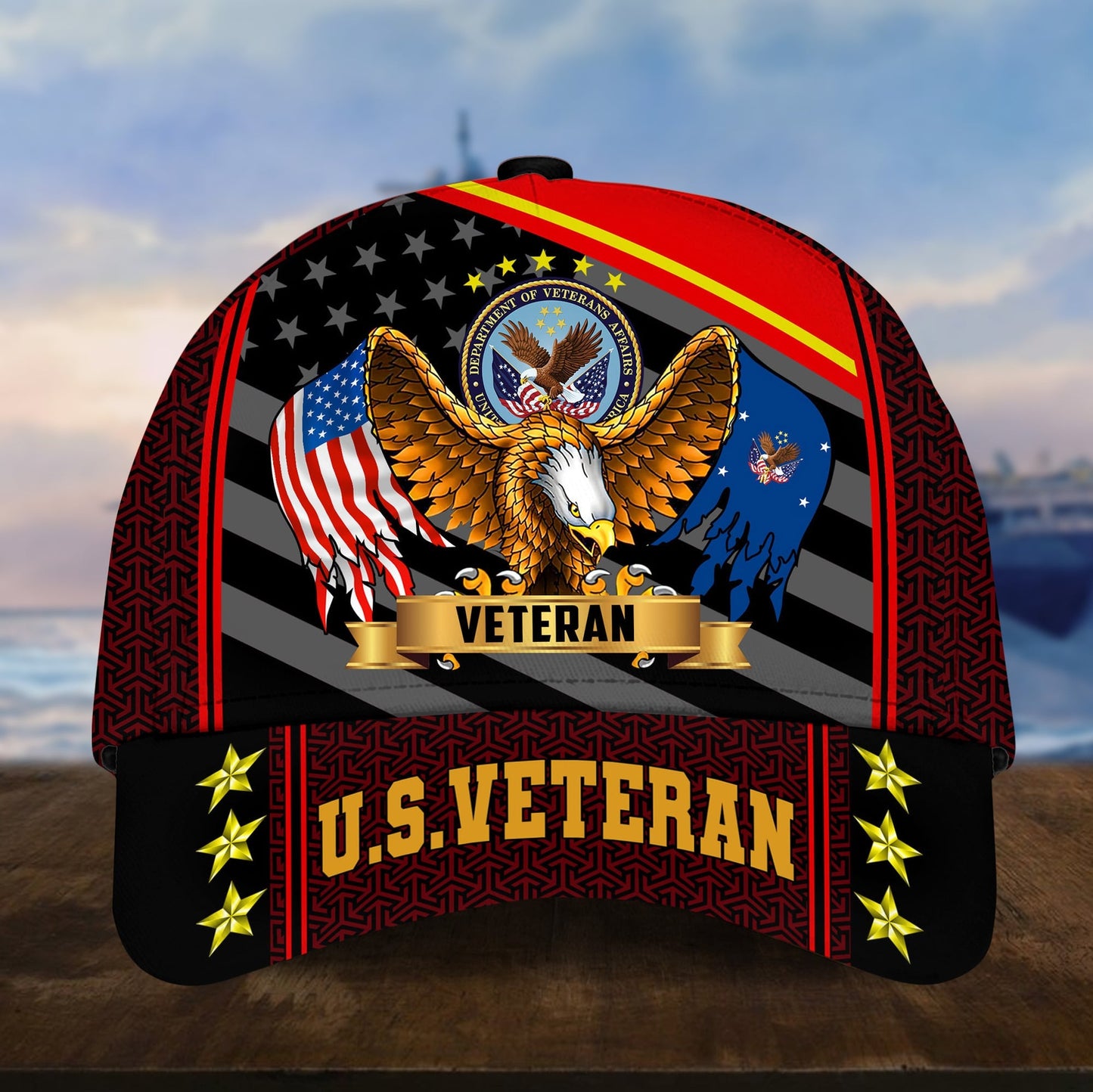 Premium Eagle U.S. Veterans Cap huda200703 | Veteran Gift