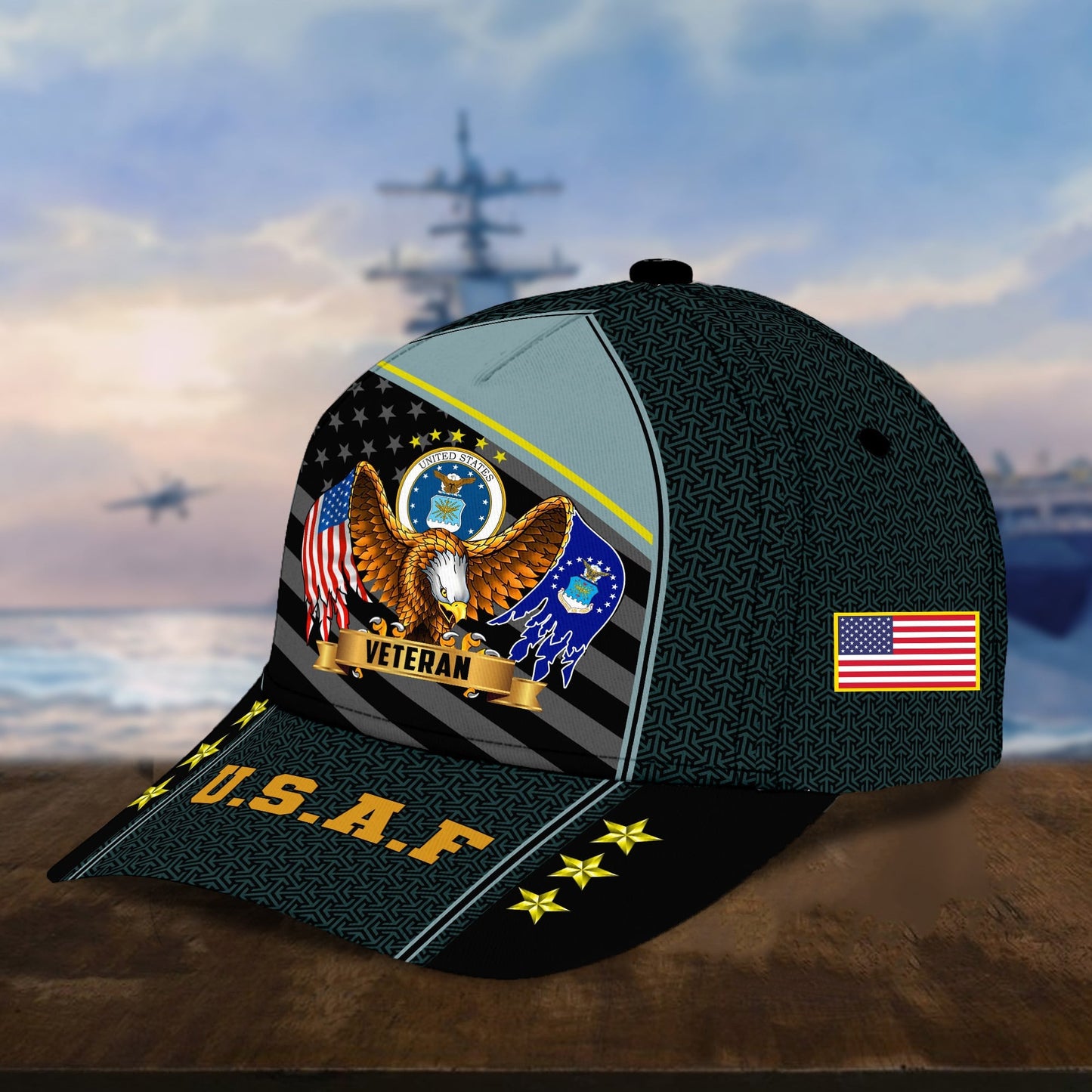 Premium Eagle U.S. Veterans Cap huda200703 | Veteran Gift