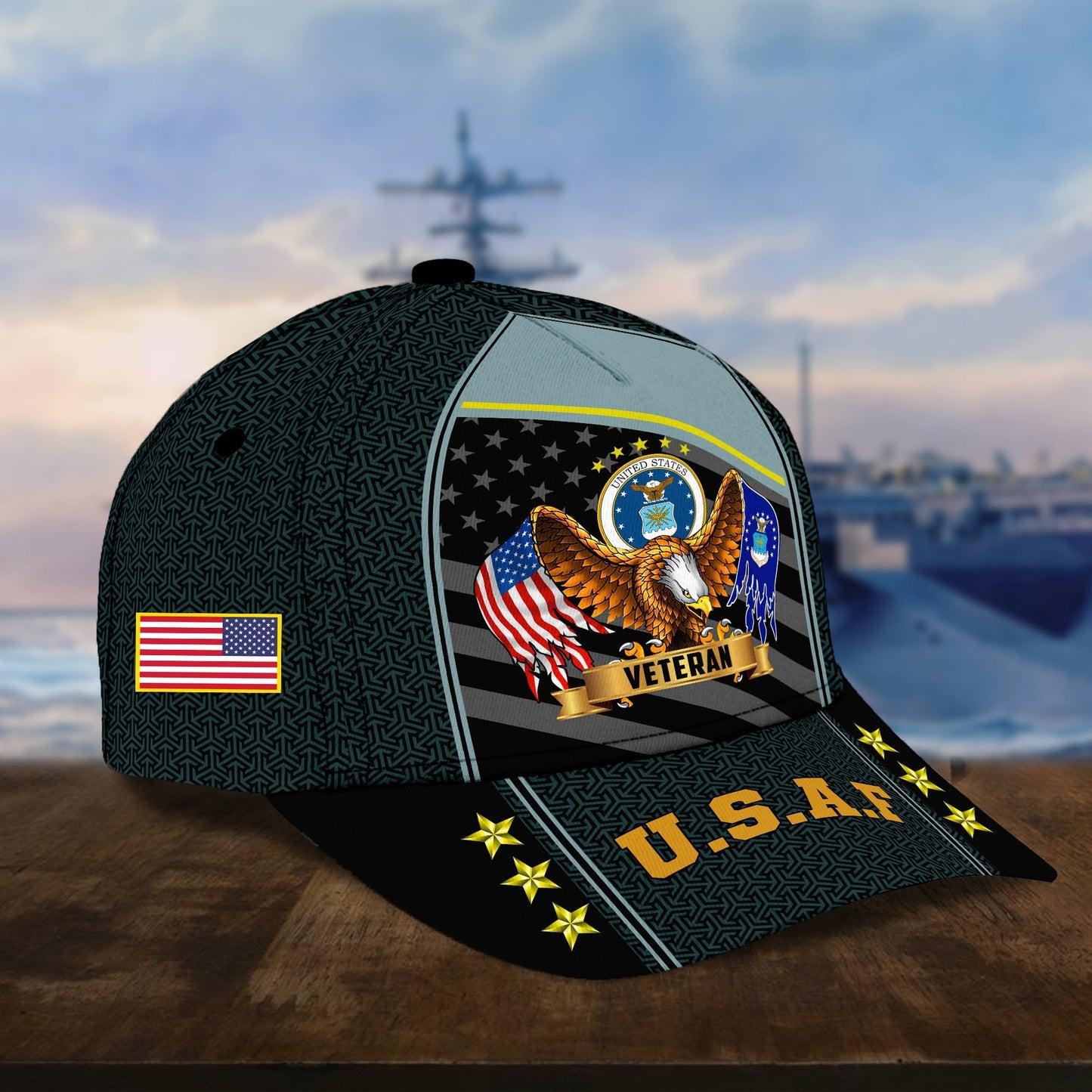 Premium Eagle U.S. Veterans Cap huda200703 | Veteran Gift