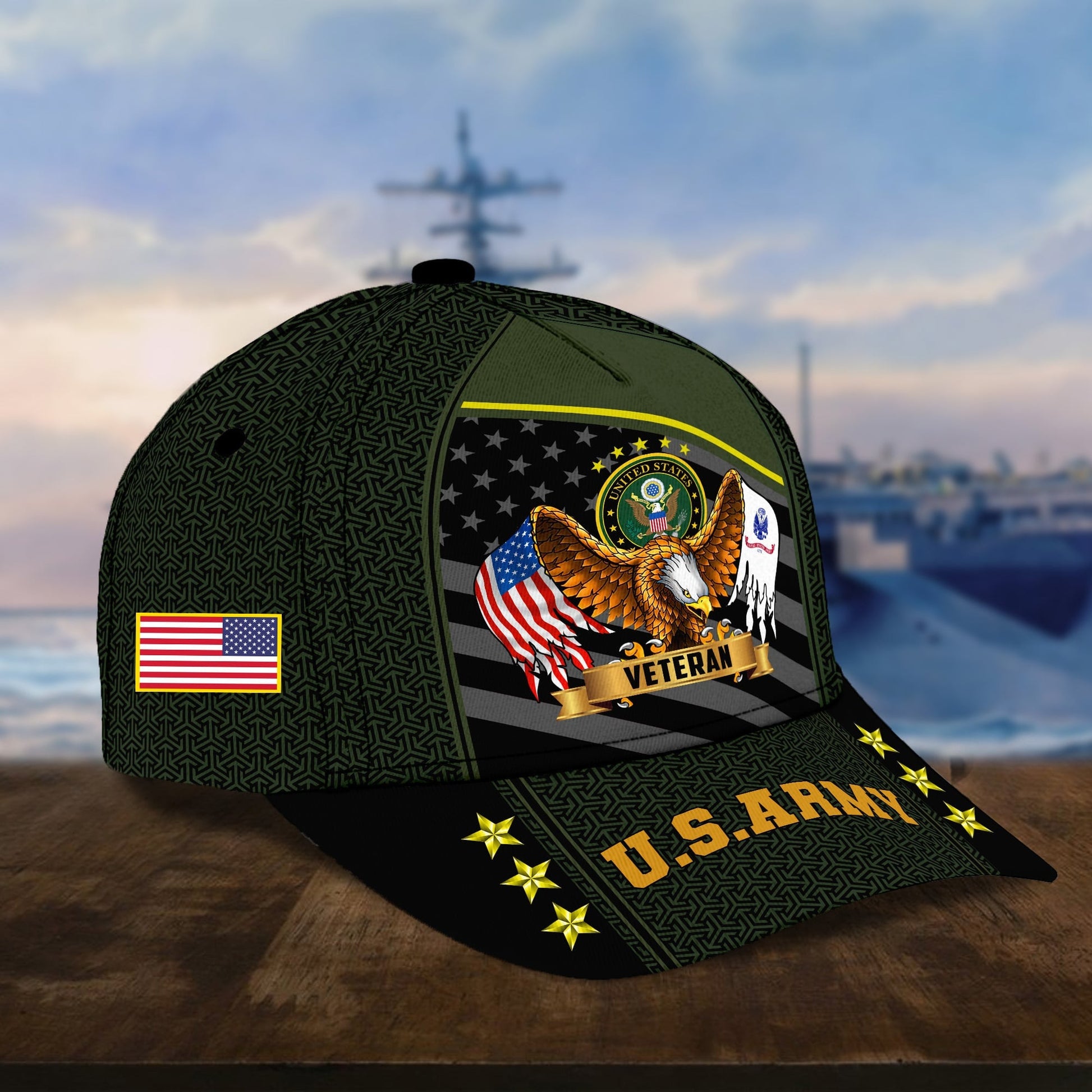 Premium Eagle U.S. Veterans Cap huda200703 | Veteran Gift