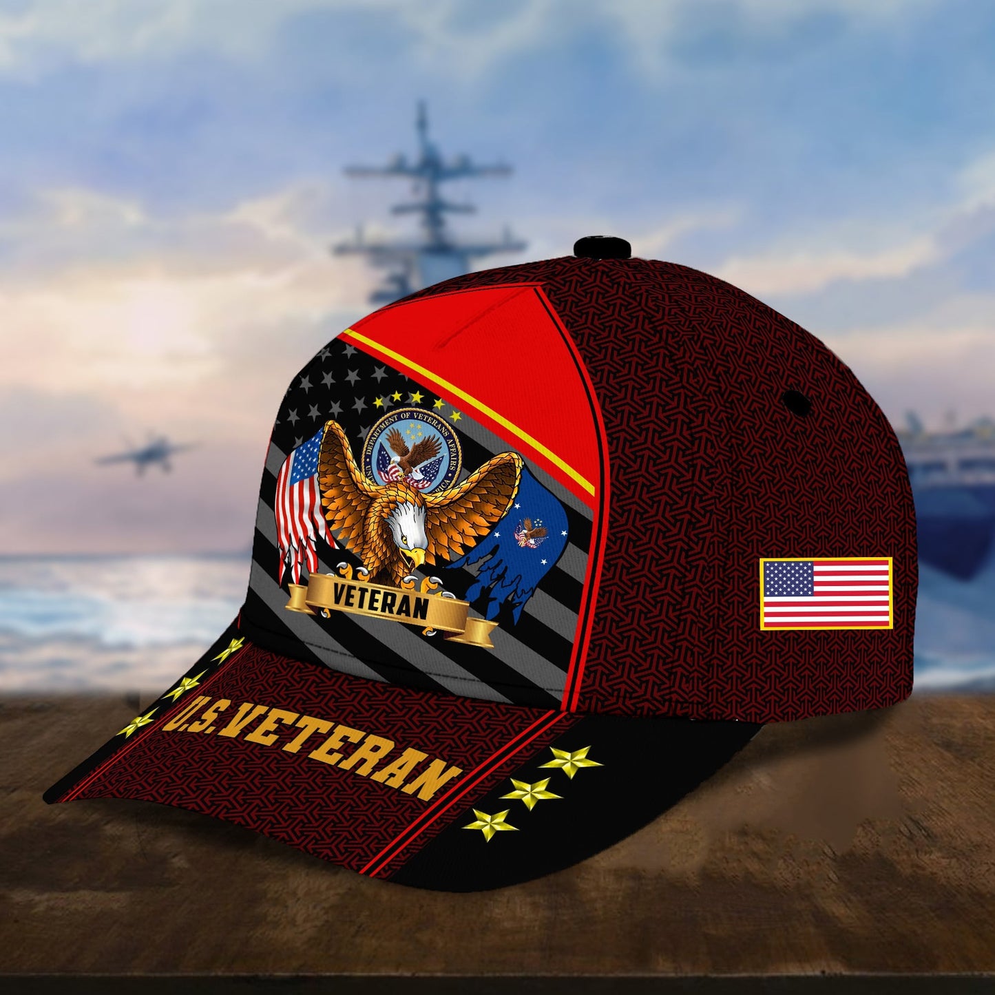 Premium Eagle U.S. Veterans Cap huda200703 | Veteran Gift