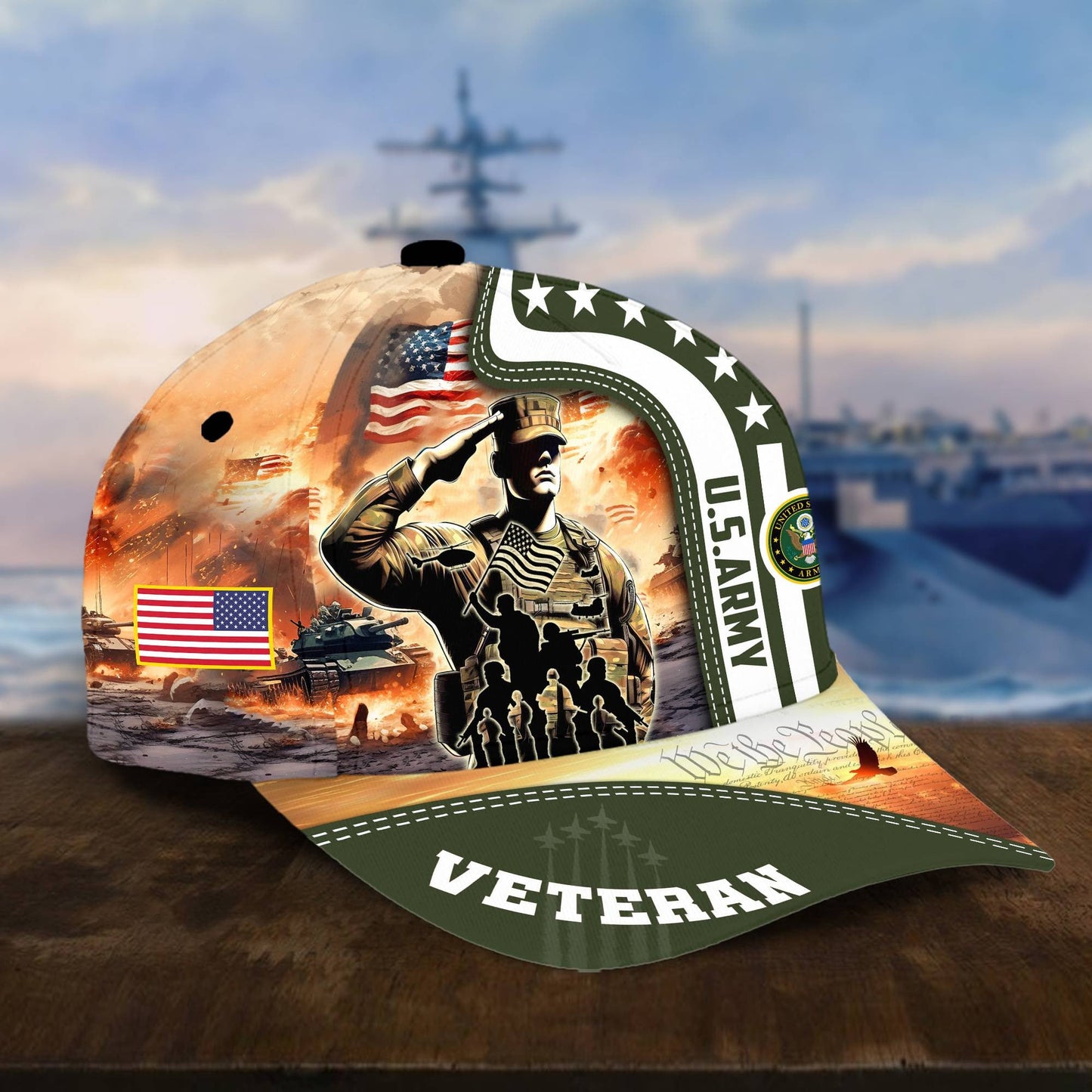U.S. Veteran Cap huda210601 | Patriotic Gift