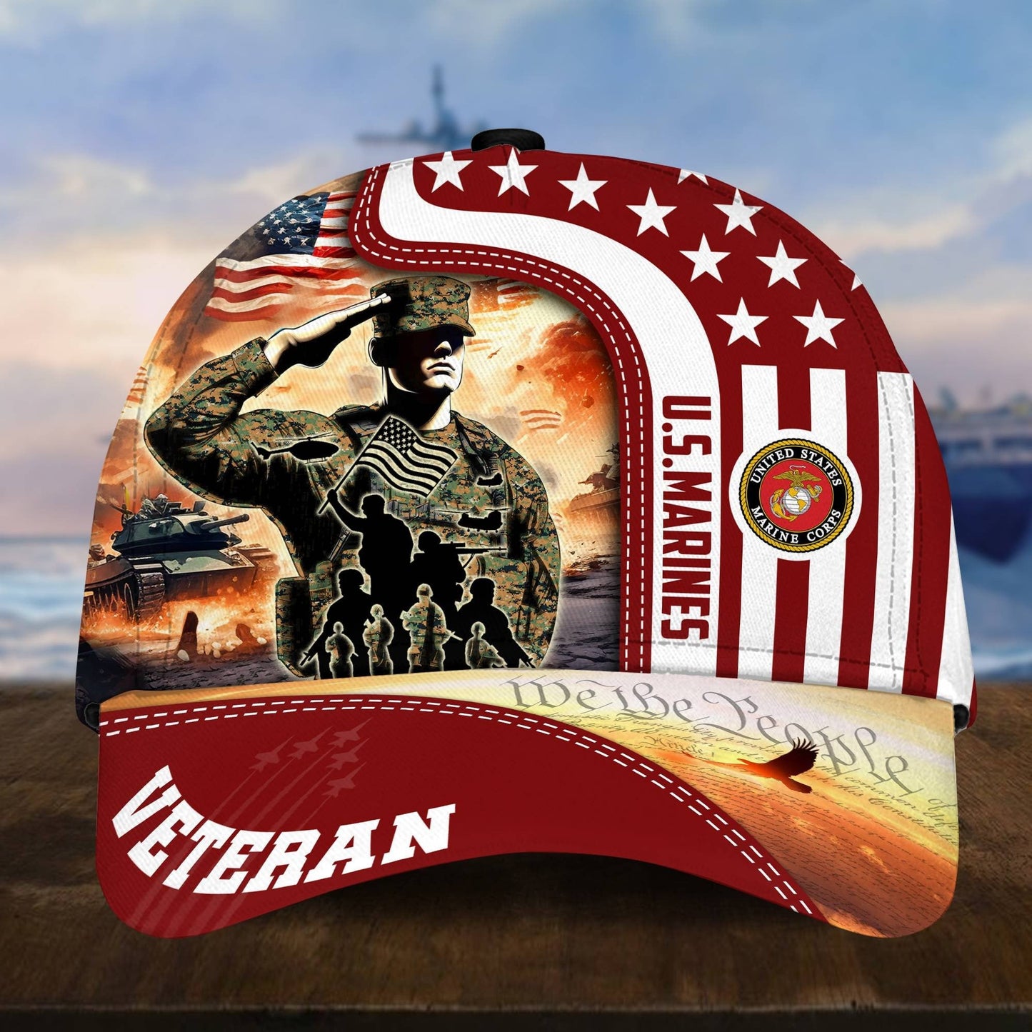 U.S. Veteran Cap huda210601 | Patriotic Gift
