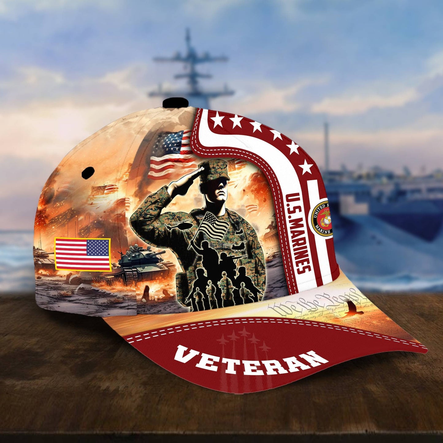 U.S. Veteran Cap huda210601 | Patriotic Gift