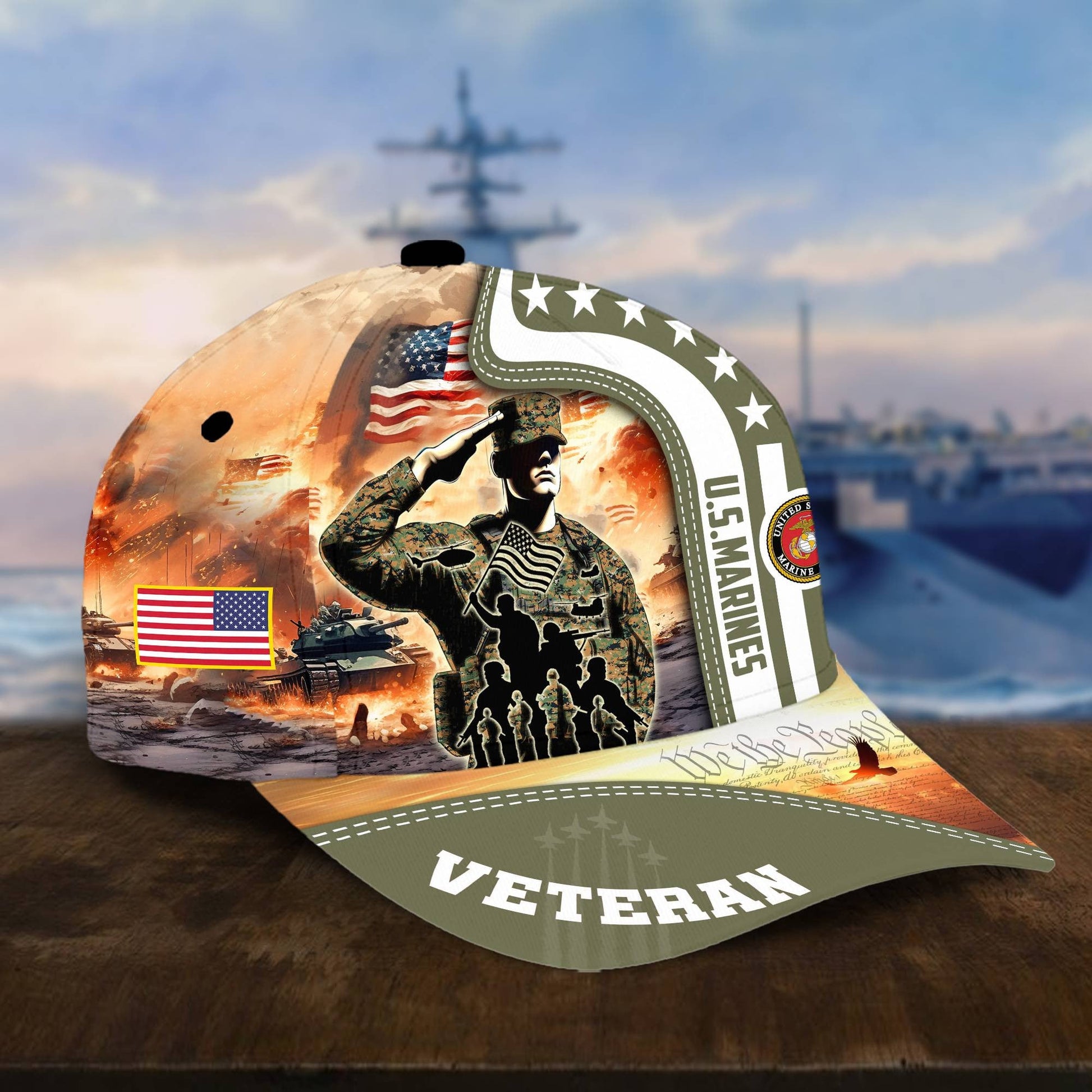 U.S. Veteran Cap huda210601 | Patriotic Gift