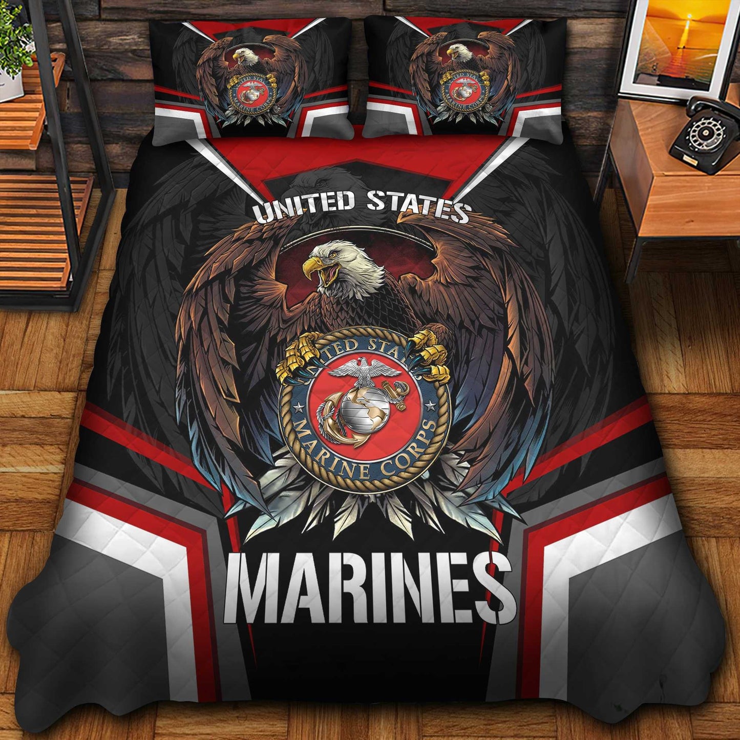 U.S. Veteran Eagle Bedding Set | Patriotic Gift