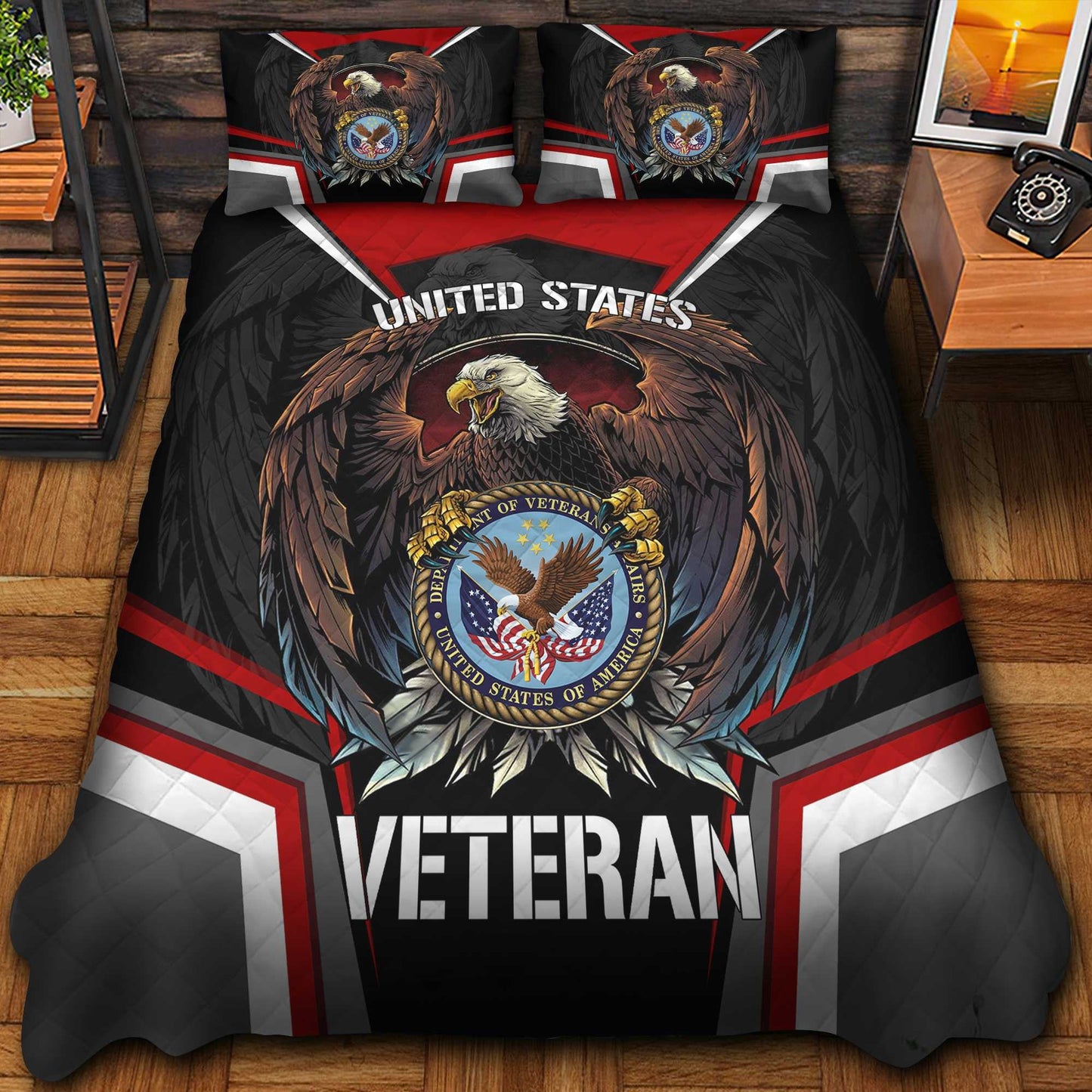 U.S. Veteran Eagle Bedding Set | Patriotic Gift