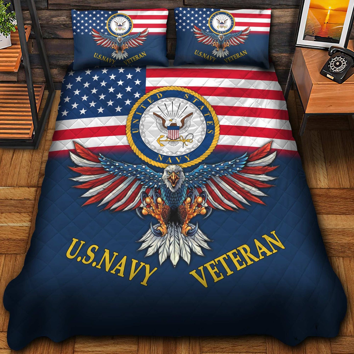 U.S. Veteran Bedding Set huda240903 | Patriotic Gift