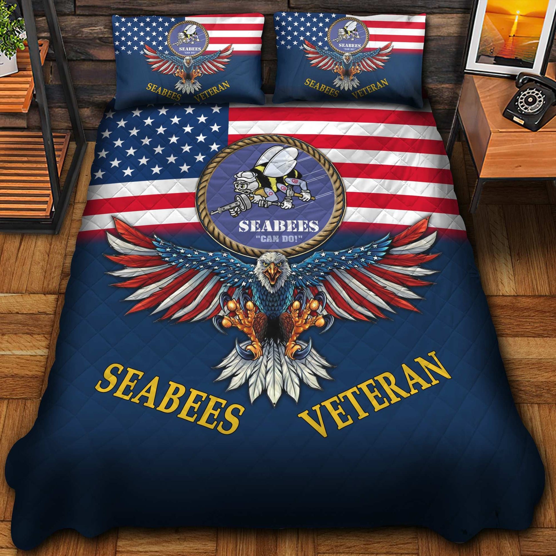 U.S. Veteran Bedding Set huda240903 | Patriotic Gift