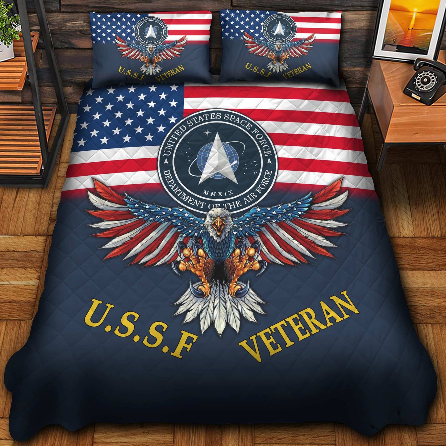 U.S. Veteran Bedding Set huda240903 | Patriotic Gift