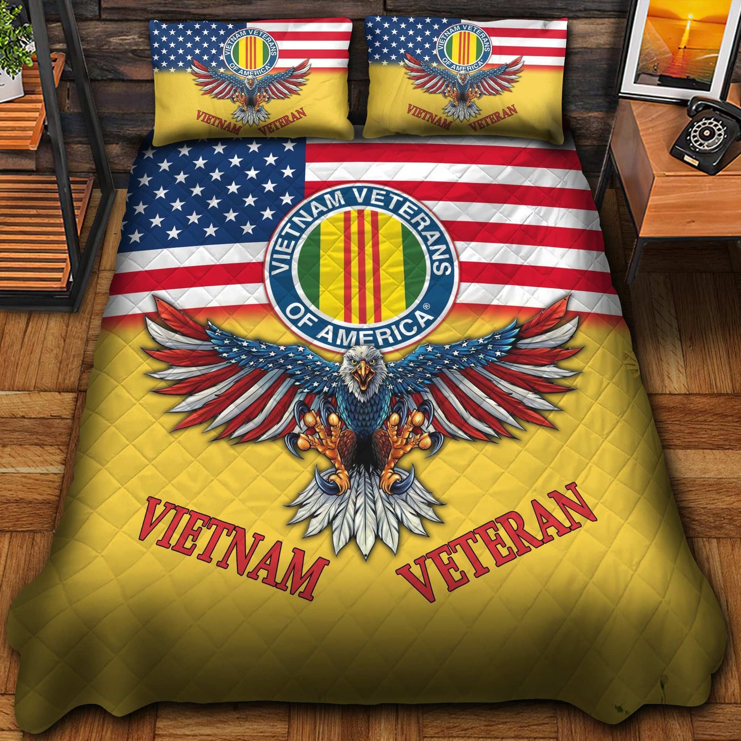 U.S. Veteran Bedding Set huda240903 | Patriotic Gift