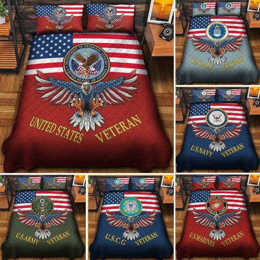 U.S. Veteran Bedding Set huda240903 | Patriotic Gift
