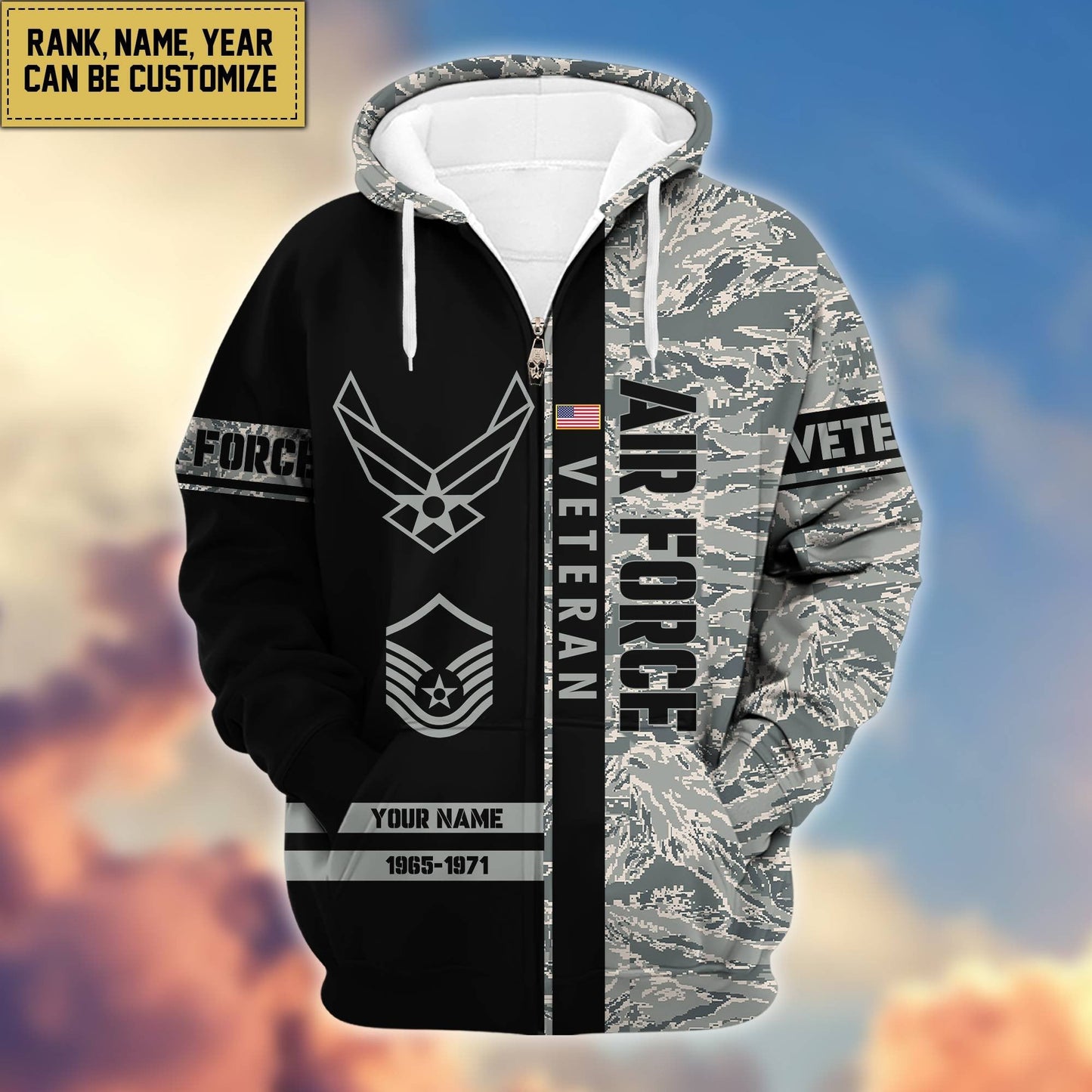 U.S. Veteran Zip Hoodie HB141203 | Patriotic Gift