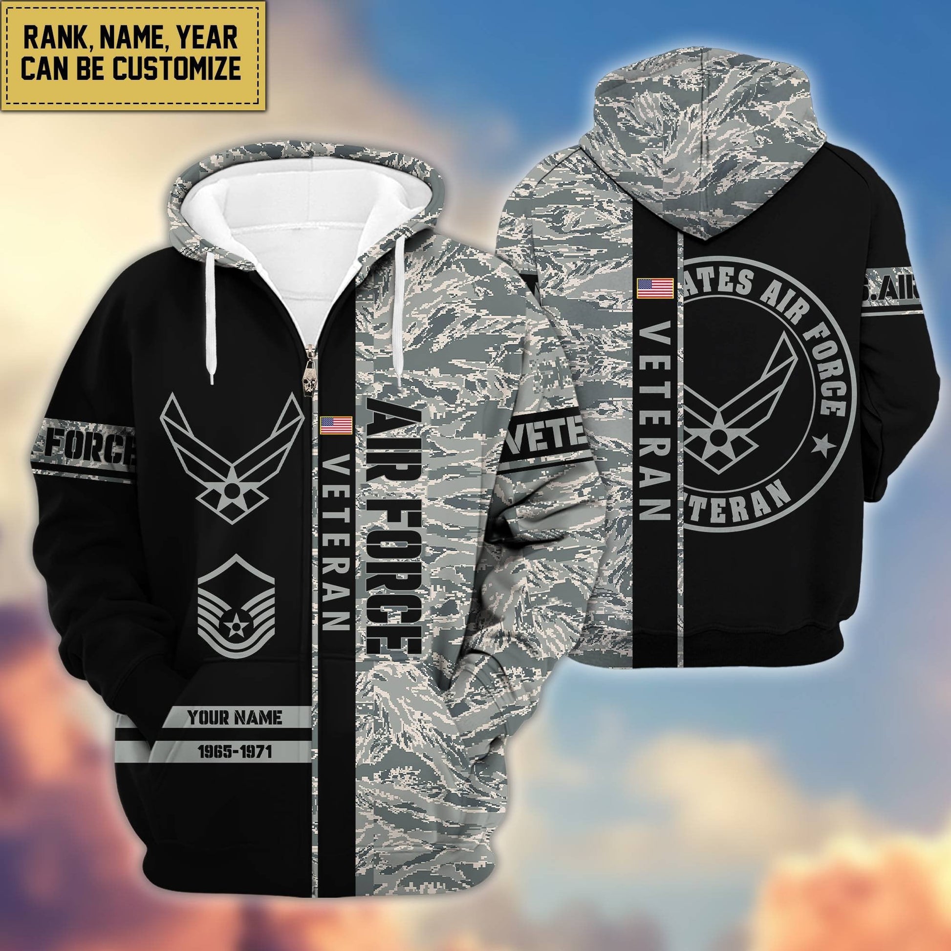 U.S. Veteran Zip Hoodie HB141203 | Patriotic Gift