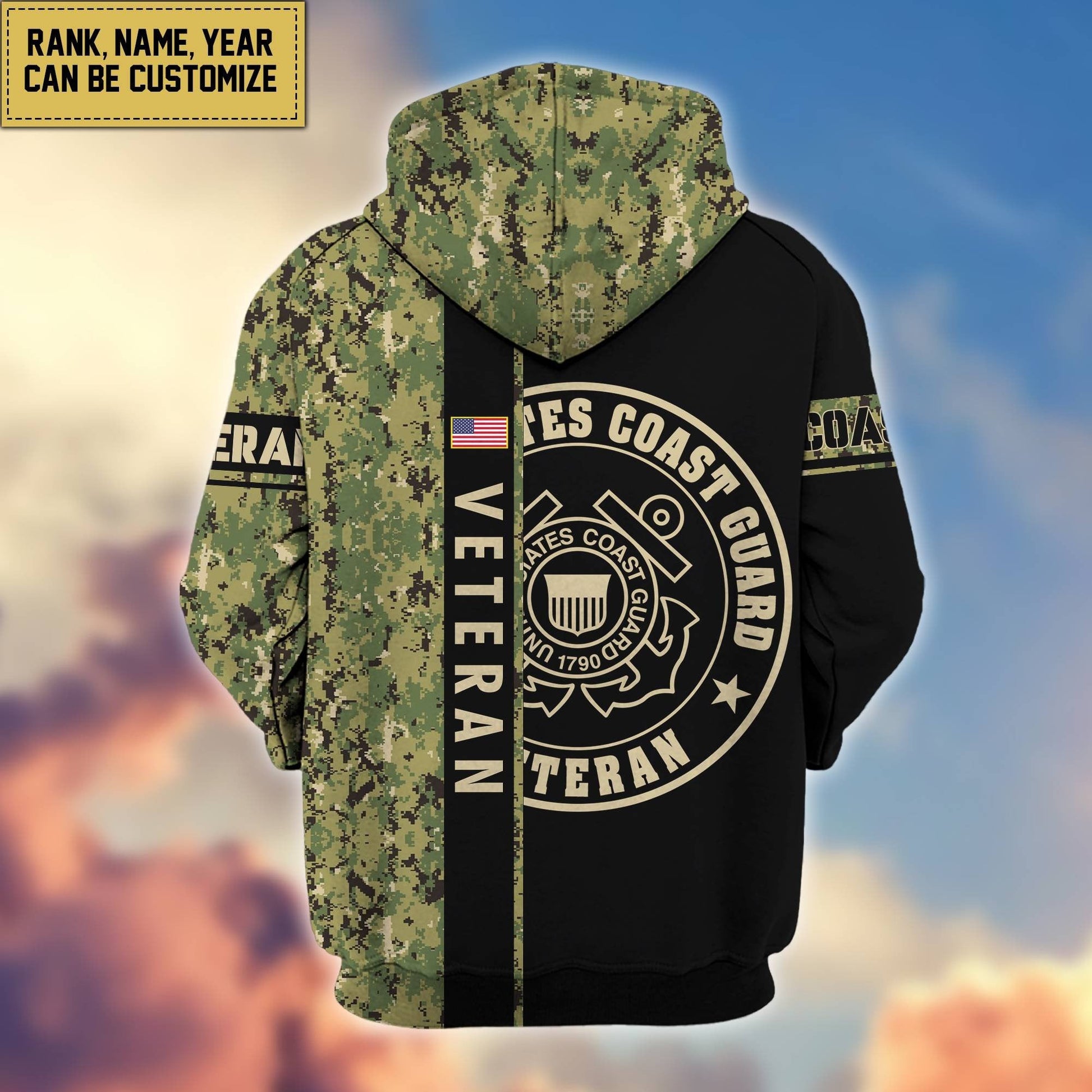 U.S. Veteran Zip Hoodie HB141203 | Patriotic Gift
