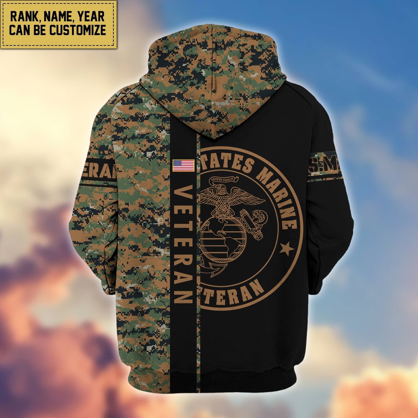 U.S. Veteran Zip Hoodie HB141203 | Patriotic Gift