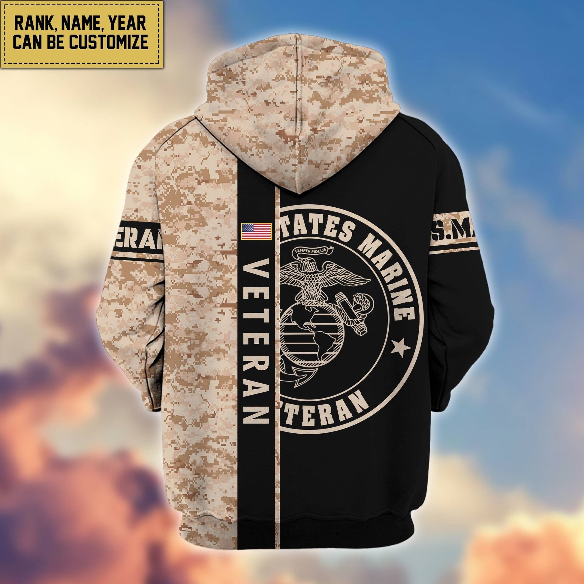 U.S. Veteran Zip Hoodie HB141203 | Patriotic Gift