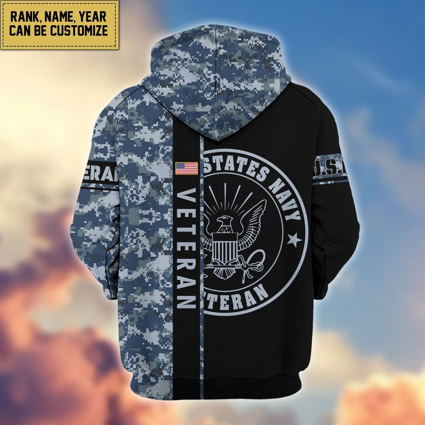 U.S. Veteran Zip Hoodie HB141203 | Patriotic Gift