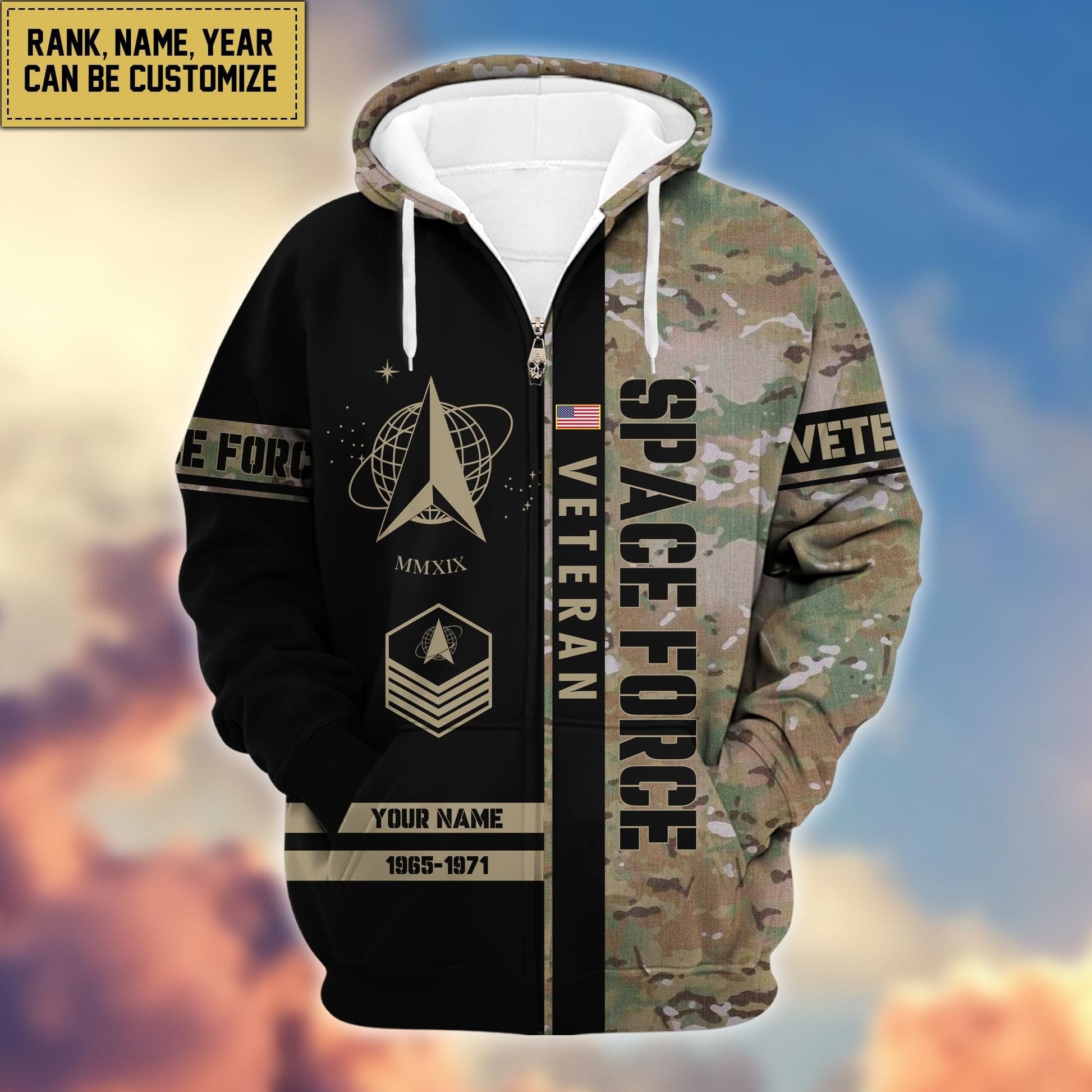 U.S. Veteran Zip Hoodie HB141203 | Patriotic Gift