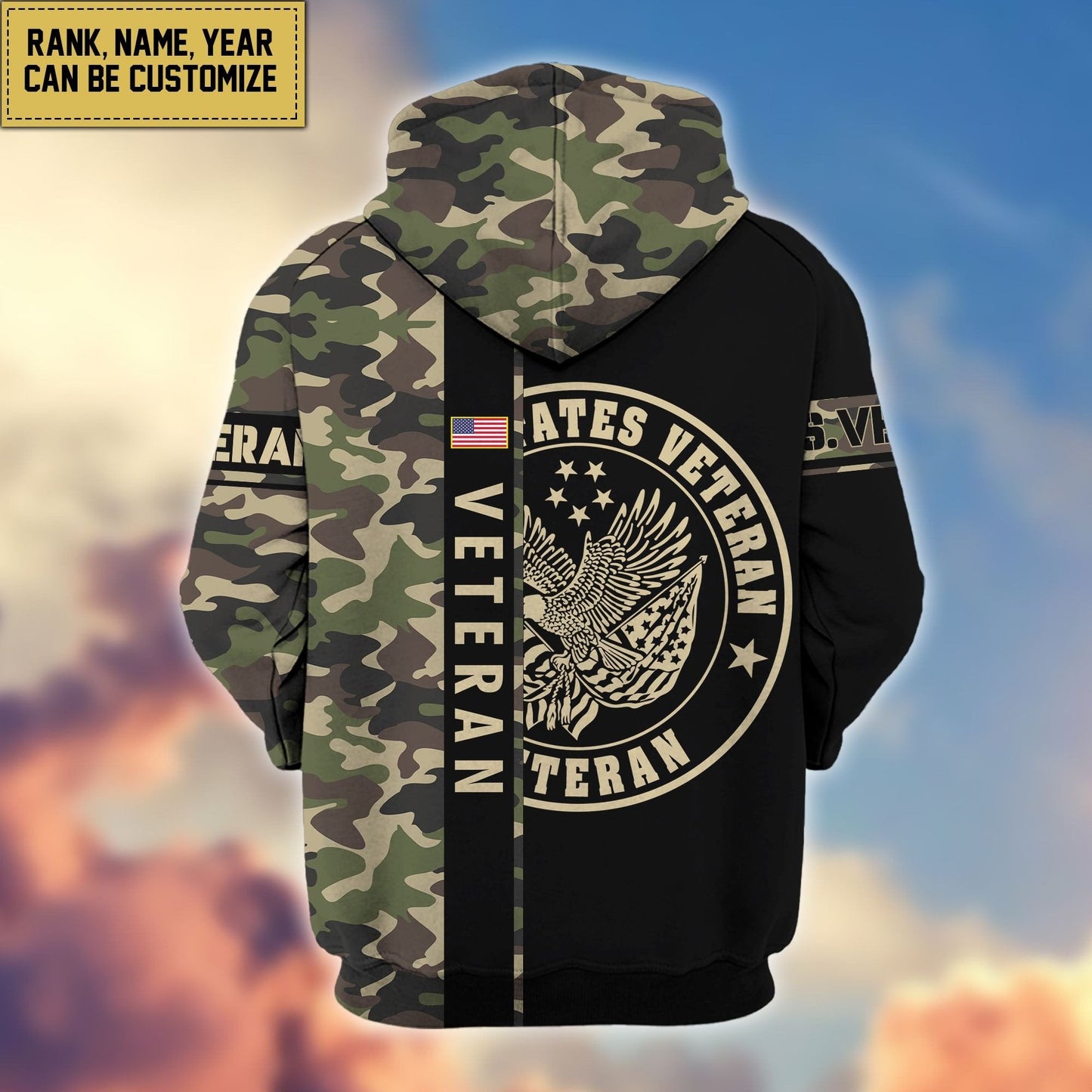 U.S. Veteran Zip Hoodie HB141203 | Patriotic Gift