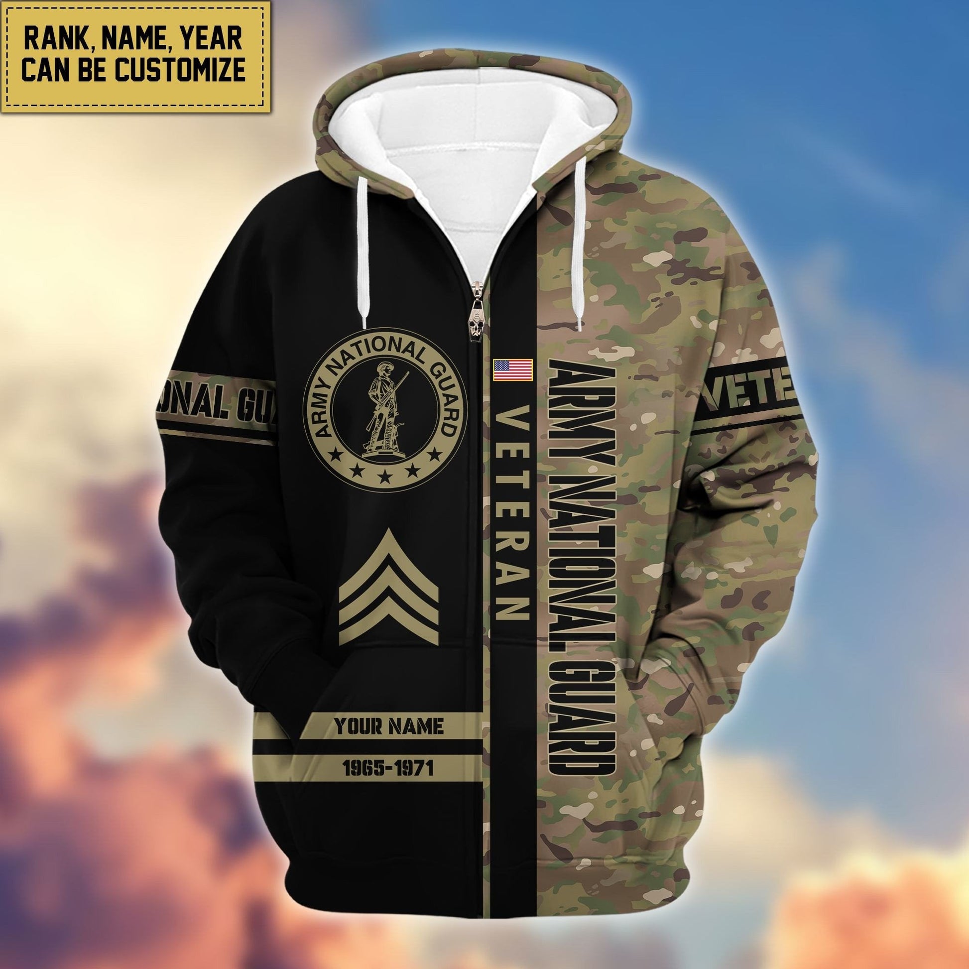U.S. Veteran Zip Hoodie HB141203 | Patriotic Gift
