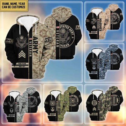 U.S. Veteran Zip Hoodie HB141203 | Patriotic Gift